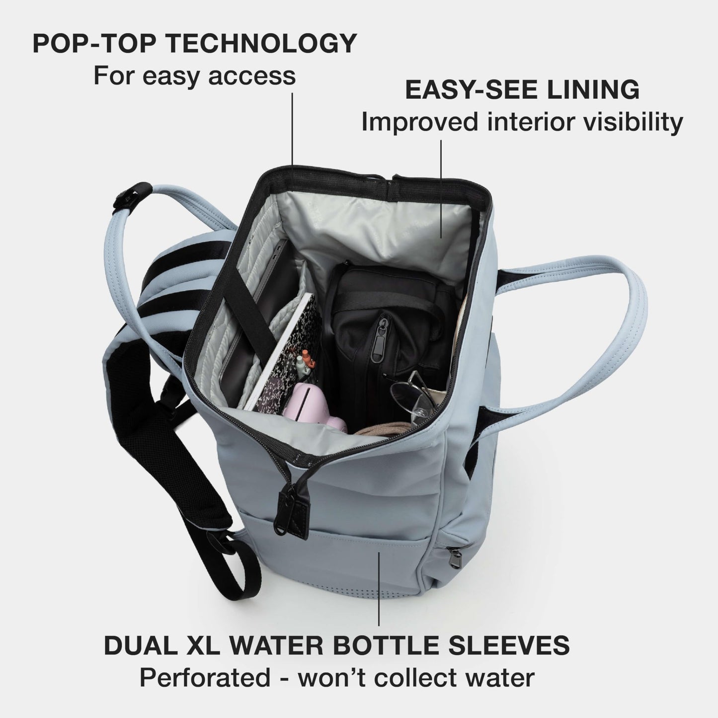 Portland Gear Cascade Standard Backpack, Weatherproof Construction, Perfect for Daily Use and Travel, Padded Laptop Sleeve and Adjustable Straps, 21L, Cloud