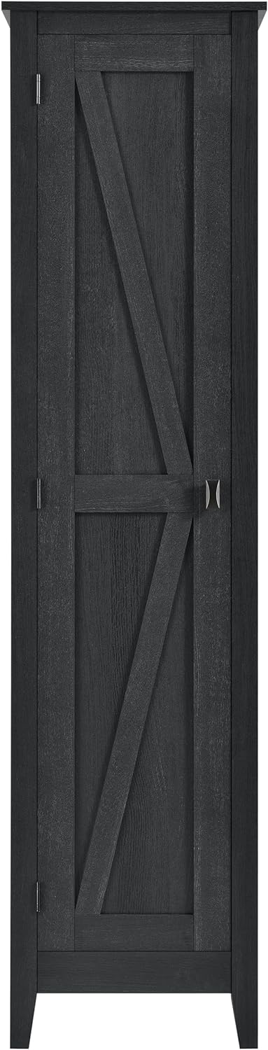 NEW w/ minor dmg - Systembuild Evolution Farmington 18" Wide Storage Cabinet in Black Oak - Retail $159