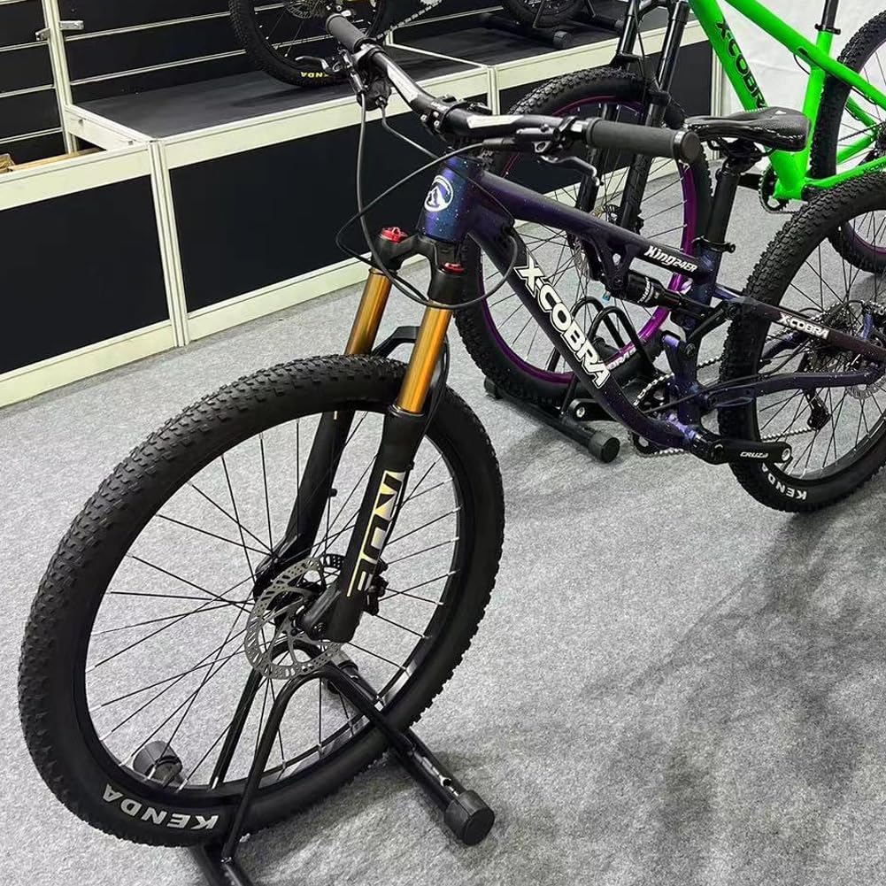 BOLANY 24inch Bike Suspension Air Fork 28.6mm(1-1/8inch)*220mm Thread-Less Straight Steerer 9mm Disc Brake Version MTB Front Fork 100/135mm Travel - Retail $120