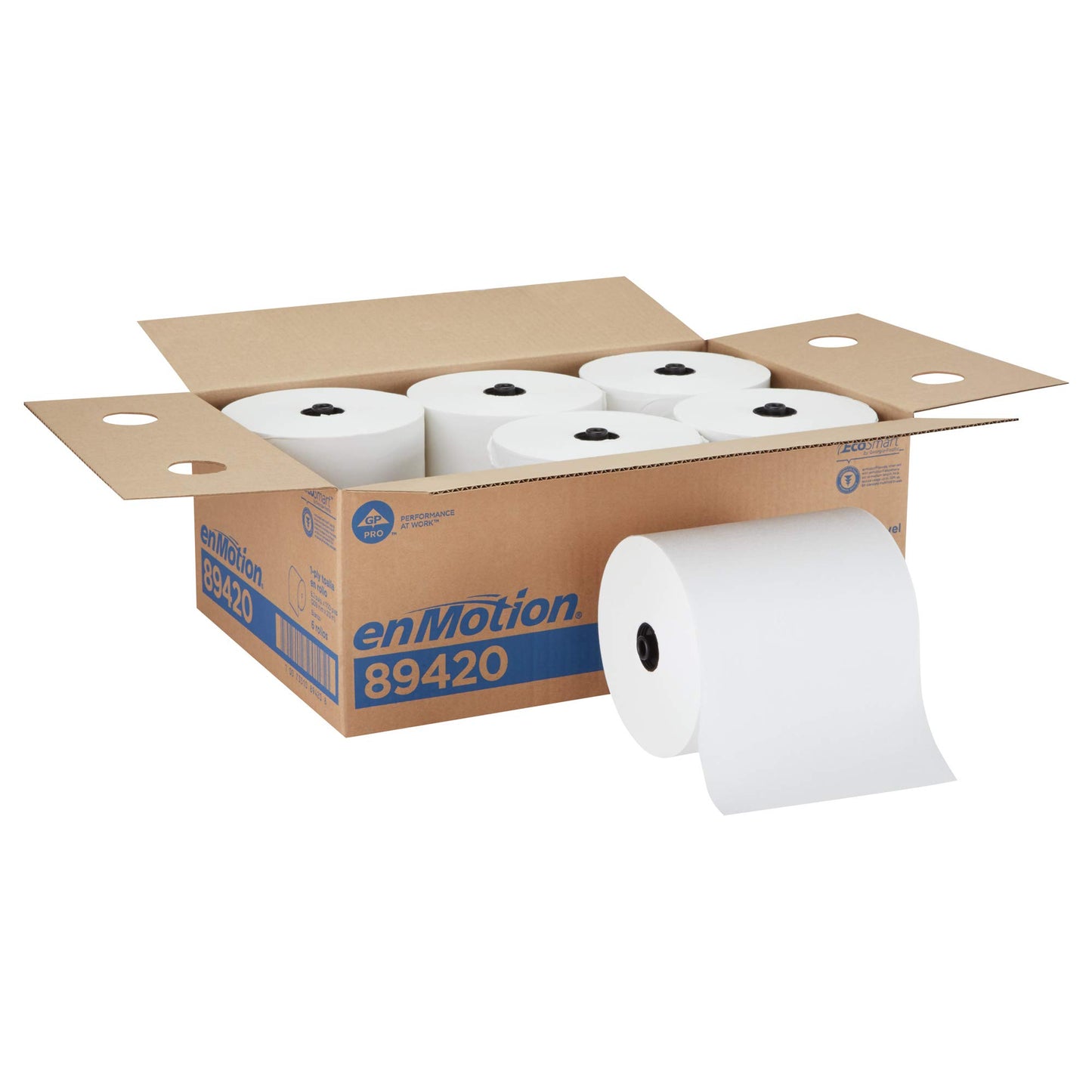 Georgia-Pacific enMotion 8" Paper Towel Rolls By GP PRO, White, 700 Feet Per Roll, 6 Bulk Paper Towel Rolls Per Case, 89420 - Retail $90