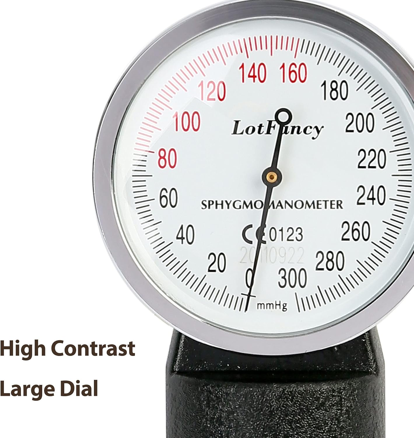 Aneroid Sphygmomanometer by LotFancy, X -Large Thigh BP Cuff(16-26in), Professional Manual Blood Pressure Monitor, Black Adult Cuff and Carrying Case