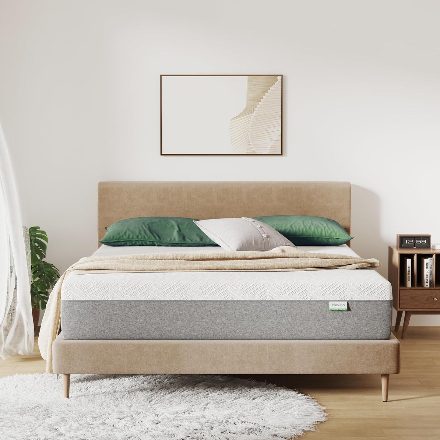 NEW - Novilla FULL 12 Inch Gel Memory Foam Full Size Mattress for Cool Night & Pressure Relief, Medium Plush Feel with Motion Isolating, Bliss - Retail $269
