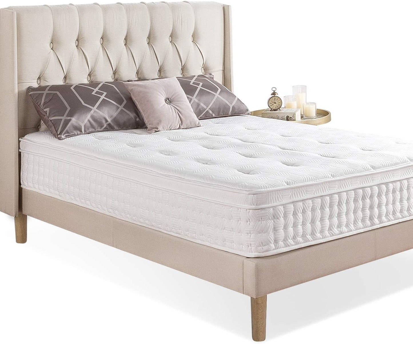 NEW - ZINUS TWIN 12 Inch Euro Top Pocket Spring Hybrid Mattress, Twin, Pressure Relief, Pocket Innersprings for Motion Isolation, Mattress in A Box - Retail $228
