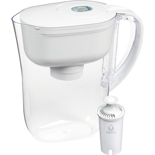 NEW - Brita Water Filter Pitcher for Tap and Drinking Water with 1 Standard Filter, Lasts 2 Months, 6-Cup Capacity, BPA Free, White