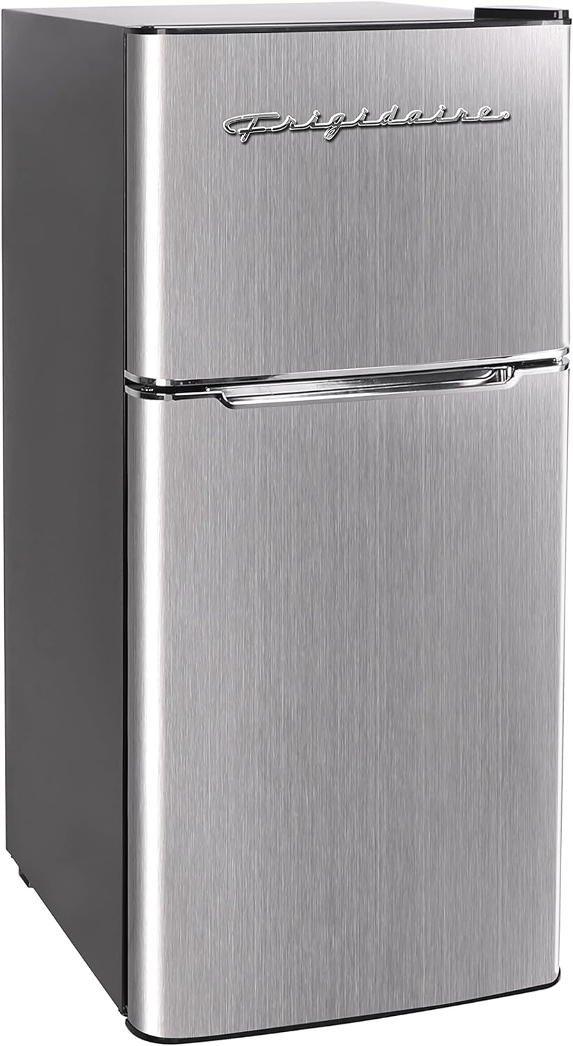 NEW - Frigidaire EFR451 2 Door Refrigerator/Freezer, 4.6 cu ft, Platinum Series, Stainless Steel, Double - Retail $359