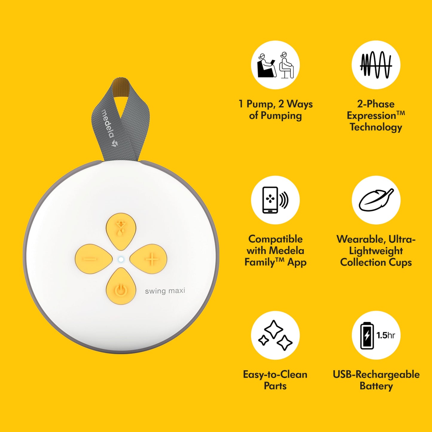 Medela Pump Your Way Deluxe Bundle Featuring Swing Maxi Double Electric Breast Pump with Wearable Hands-Free Collection Cups, PersonalFit Flex Breast Shields and Connectors