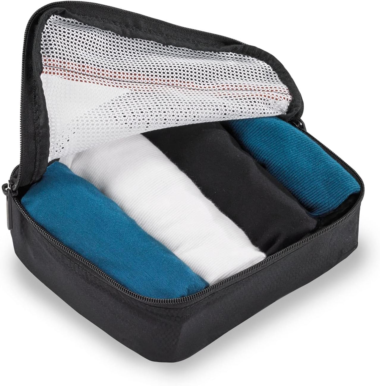 Briggs & Riley 3 Pack Zippered Packing Cubes/Luggage Organizers for Travel, Black, Small