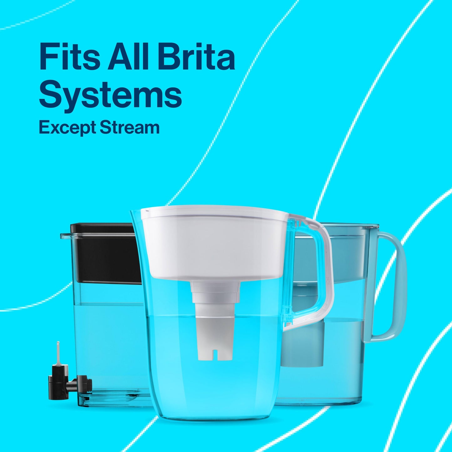 NEW - Brita Water Filter Pitcher for Tap and Drinking Water with 1 Standard Filter, Lasts 2 Months, 6-Cup Capacity, BPA Free, Turquoise