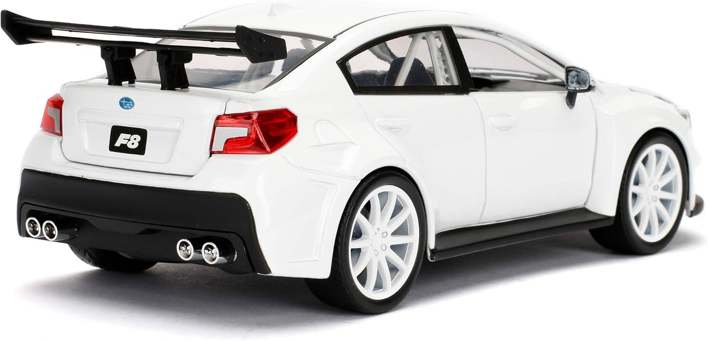 Jada Toys Fast & Furious 1:24 Mr. Little Nobody's Subaru WRX STI Die-cast Car, toys for kids and adults, White (98296)
