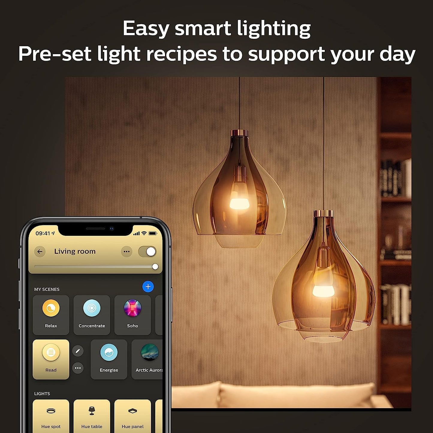 Philips Hue Smart 75W A19 LED Bulb - White Ambiance Warm-to-Cool White Light - 1 Pack - 1100LM - E26 - Indoor - Control with Hue App - Works with Alexa, Google Assistant and Apple Homekit