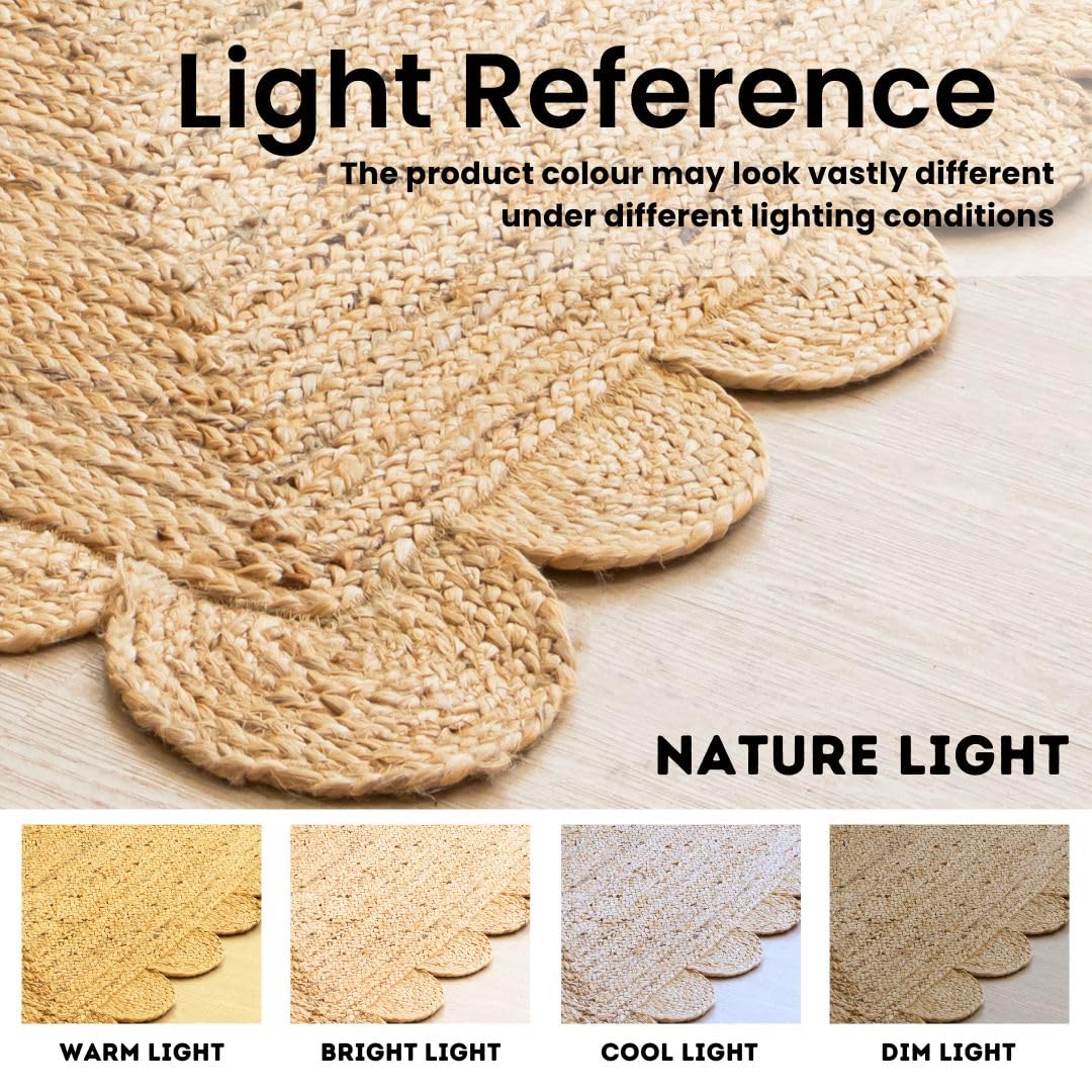 Braided Jute Rug Area Rug, Size: 8'x10'
