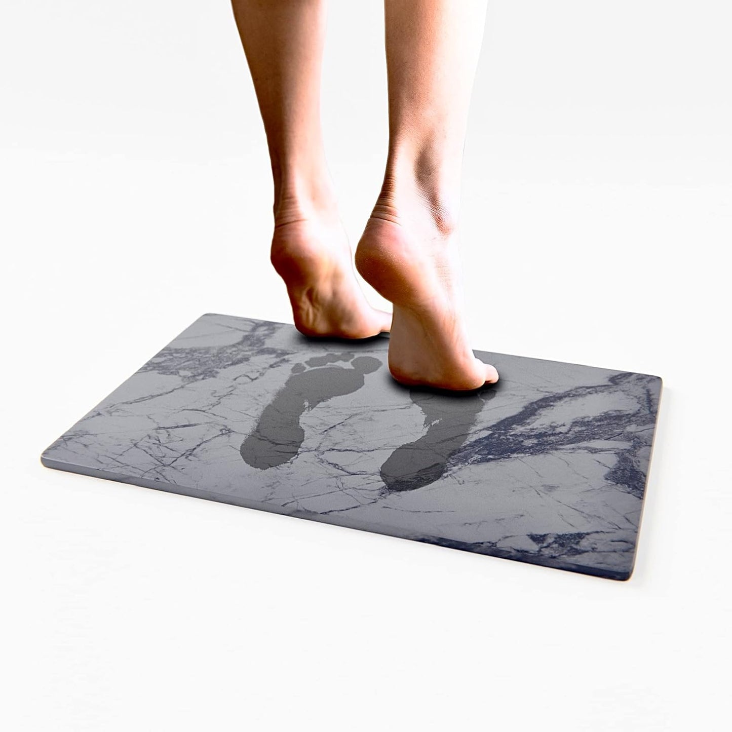 NEW - NUELUX Home Bath Stone Mat Stone Bath, Diatomaceous Earth Bath Mat Stone Non-Slip Stone Bath Mats for Bathroom, Fast-Drying Stone Bath Mat, Bath Stone Mat, Stone Shower Mat (Black Marble) - Retail $49