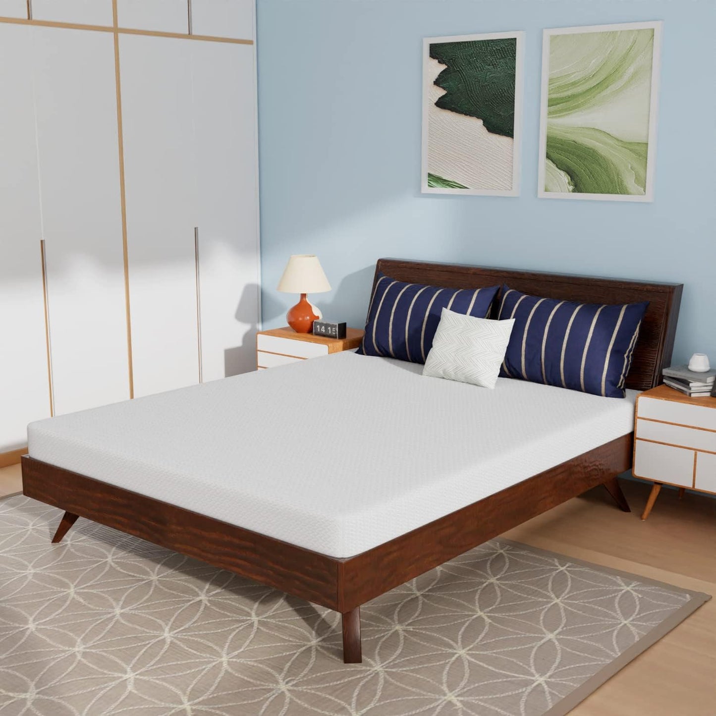 NEW - PayLessHere 6 Inch Gel Memory Foam Mattress Queen Size Bamboo Charcoal Infused Mattress in a Box Medium-Firm Pressure Relief&Temperature Regulation CertiPUR-US Certified,Fiberglass Free,White - Retail $122