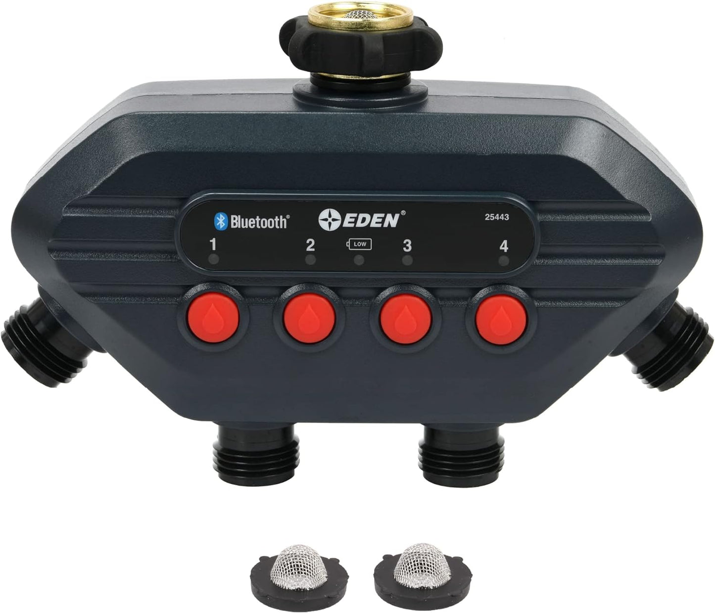 NEW - Eden 93443 4-Zone Bluetooth Water Timer |, Stainless Steel Washers - Retail $78