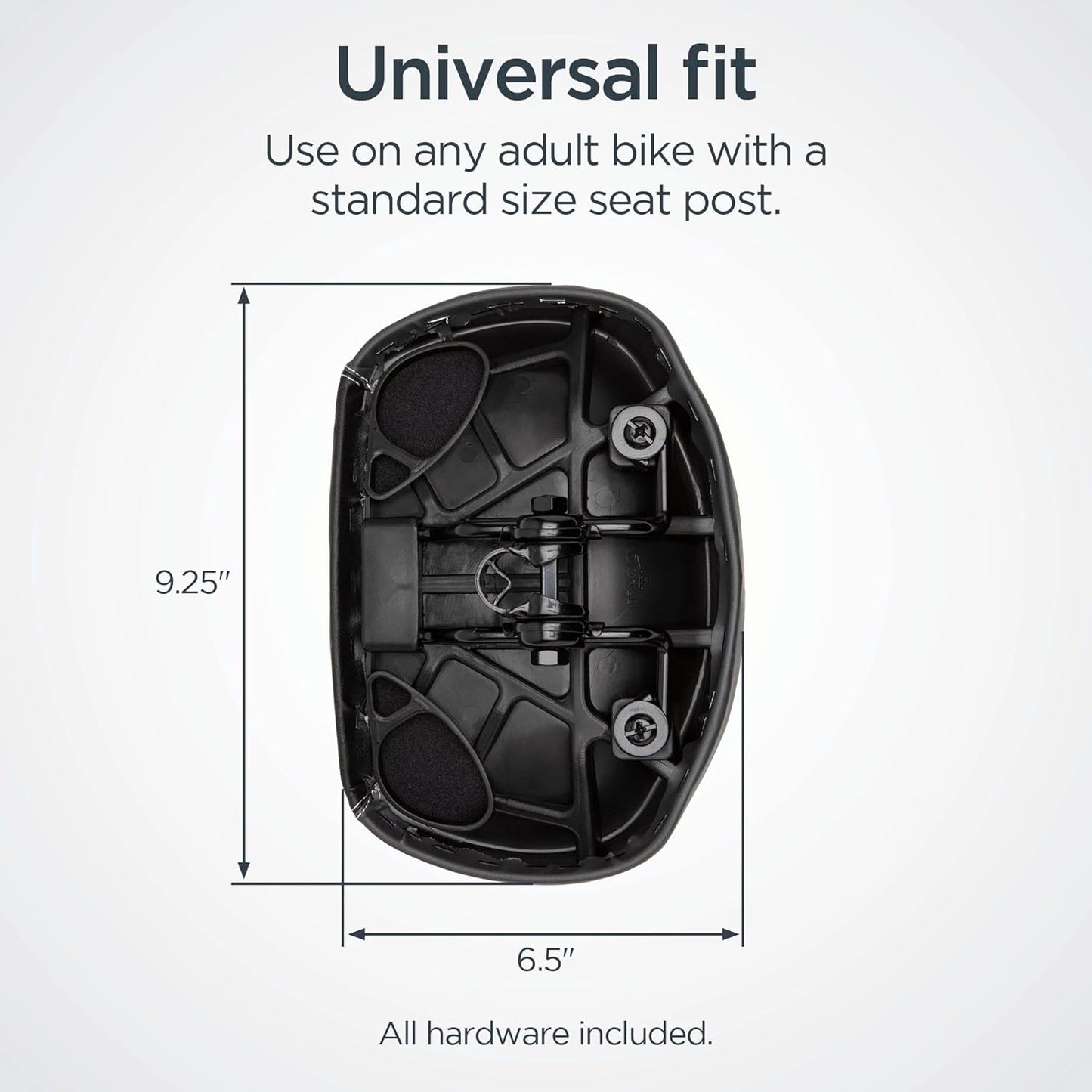 NEW - Schwinn Comfort Bike Seat, Saddle, Black, Foam Noseless - Retail $29