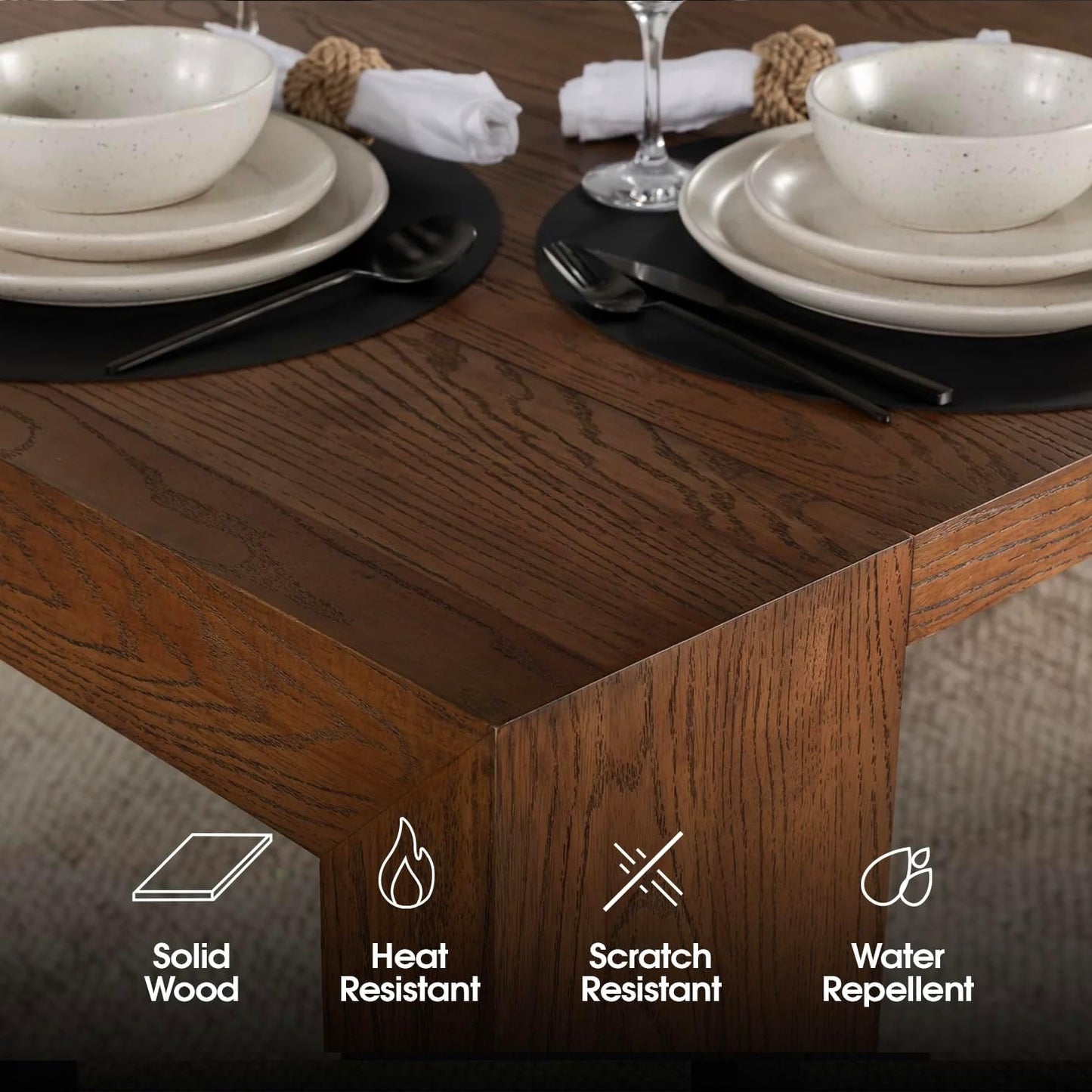 NEW - Transformer Table Expandable Dining Set for 2 to 12, Solid Wood Extendable Kitchen Table, Space-Saving Furniture, Small to Large Adjustable Dining Set with Bench- Retail $1899