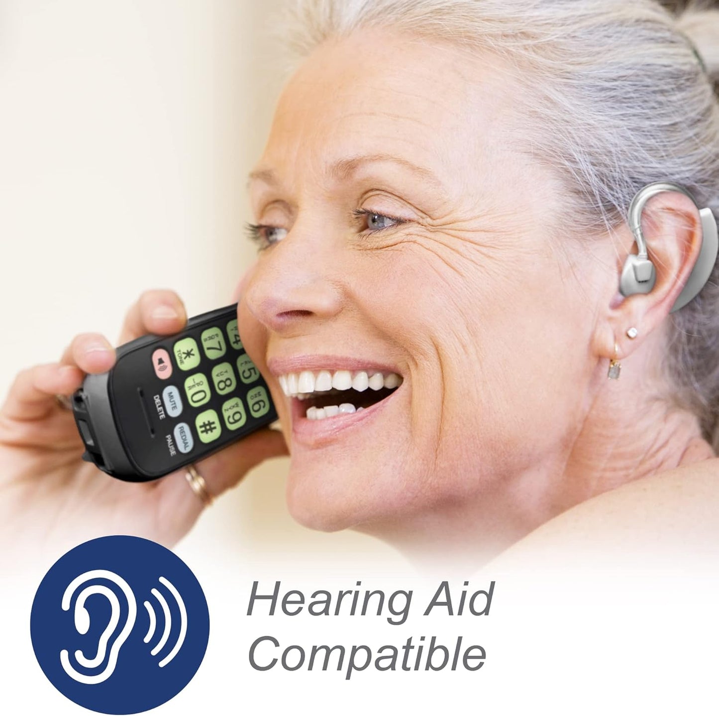 VTech Cordless Phone with DECT 6.0, Full-Duplex Speakerphone, Lighted Display, Backlit Keypad, Caller ID/Call Waiting, Volume Control, Hearing Aid Compatible, Wall Mount | VG131-11 (Black)