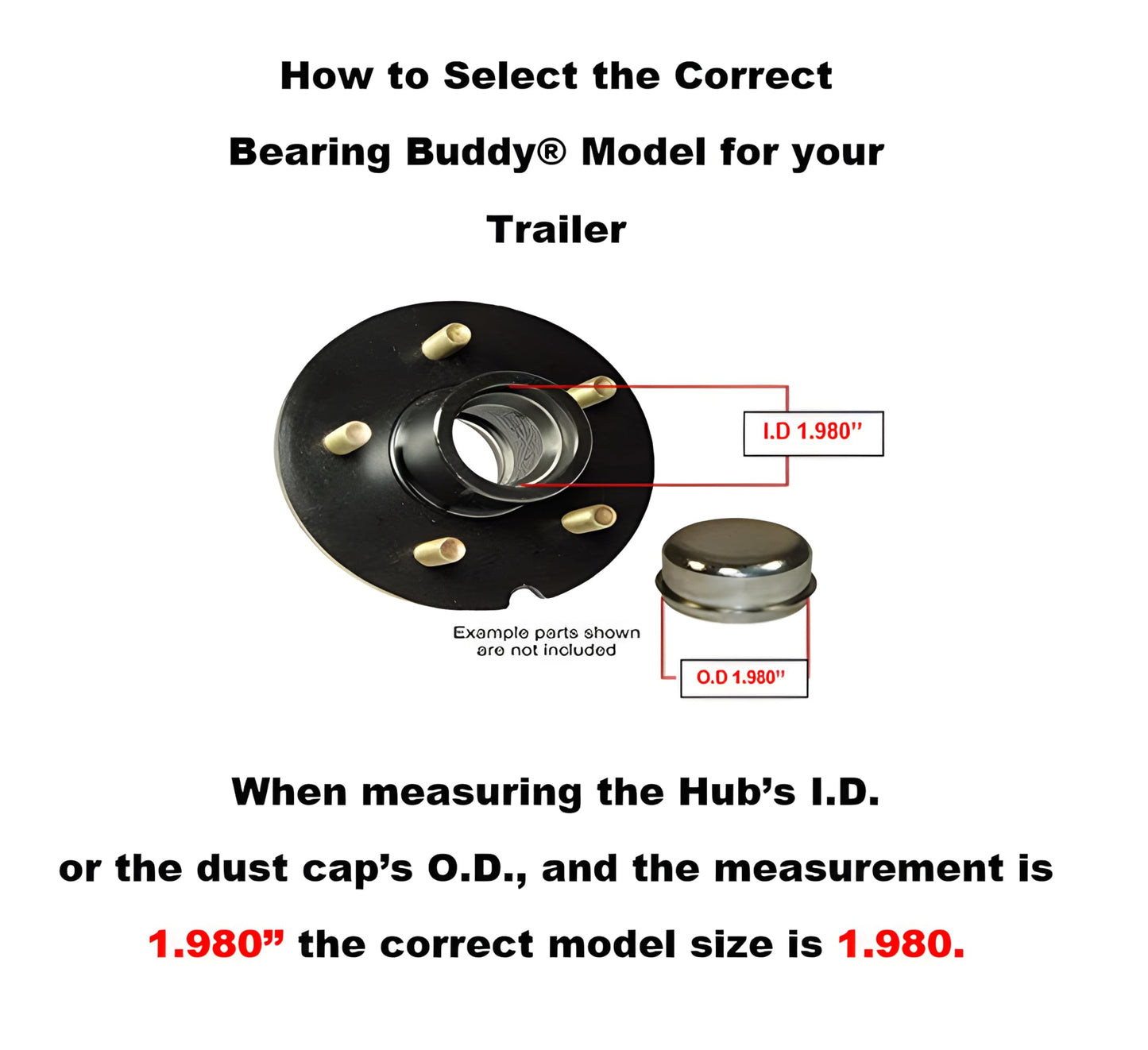 Bearing Buddy® Chrome Bearing Protectors (1.980) With Bras - Pair