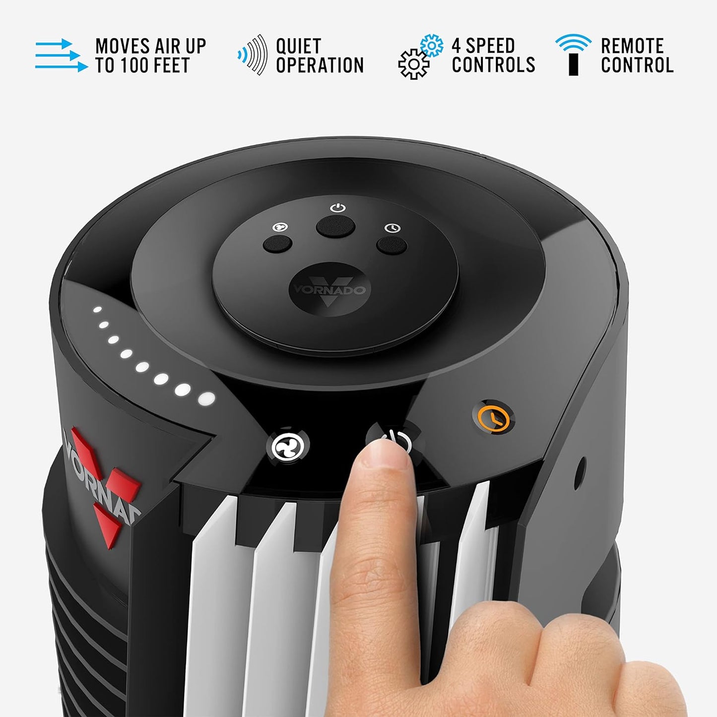 Vornado 184 Whole Room Air Circulator Tower Fan, 41", 184-41", Black - Retail $99