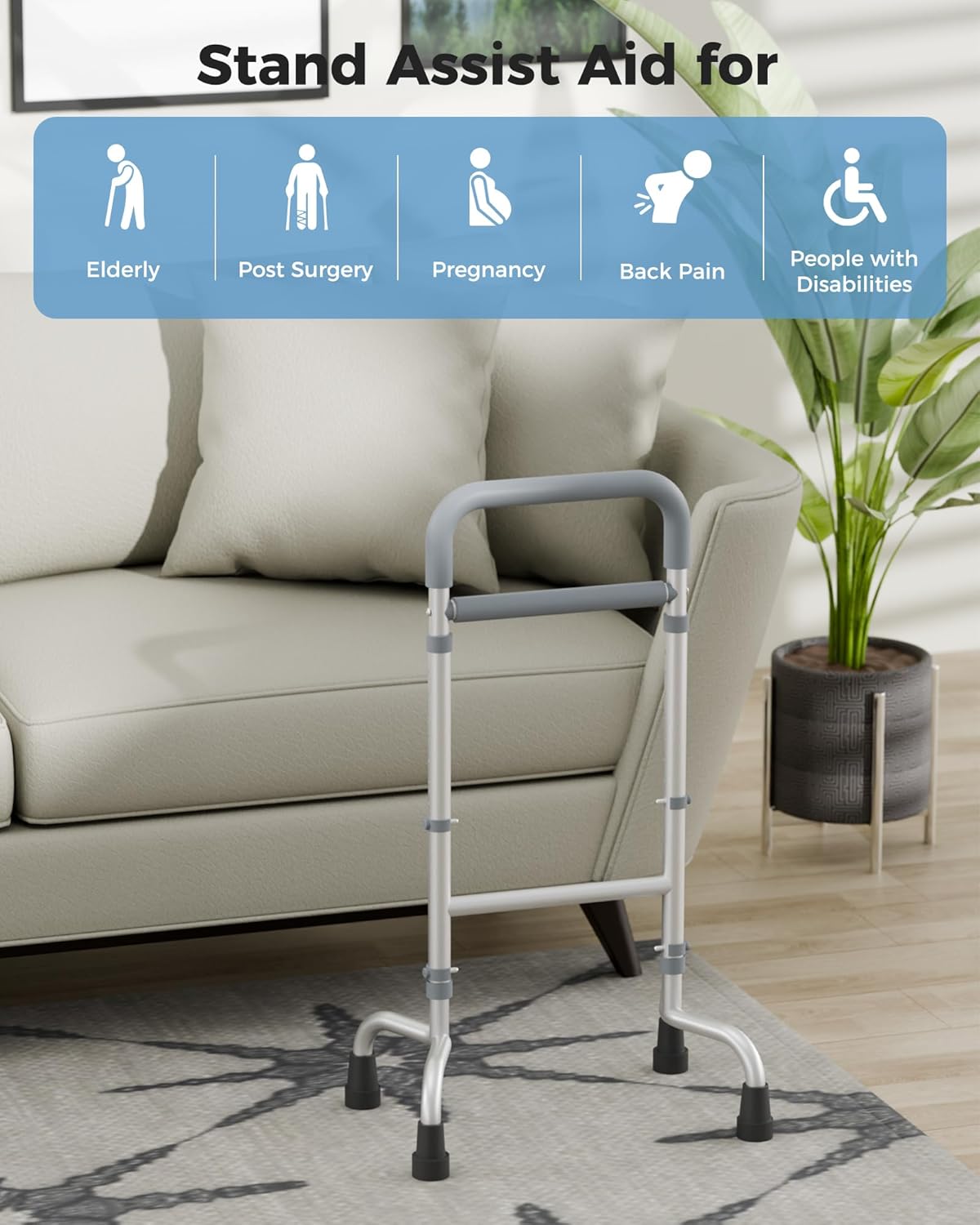Stand Assist Aid for Elderly, Versatile Couch Chair Stand Assist, Mobility Standing Aids & Supports for Elderly, Height Adjustable, Lightweight