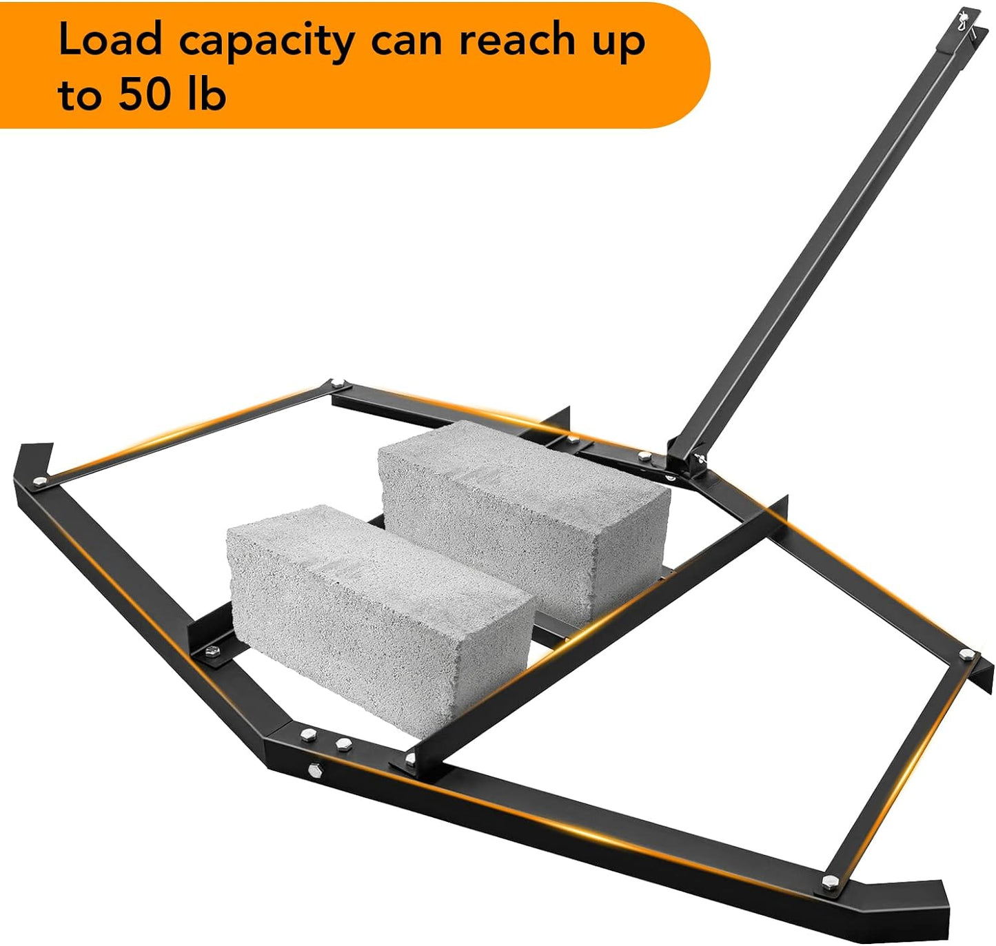 NEW - 66 Inch Driveway Drag Grader Harrow with 2 Adjustable Bars Driveway Drag Grader for Landscape Leveling or Farm Garden Field - Retail $75