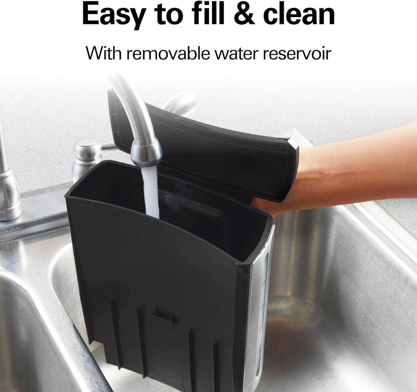 NEW - Hamilton Beach One Press Programmable Dispensing Drip Coffee Maker with 12 Cup Internal Brew Pot, Water Reservoir, Black and Silver (47950) - Retail $52