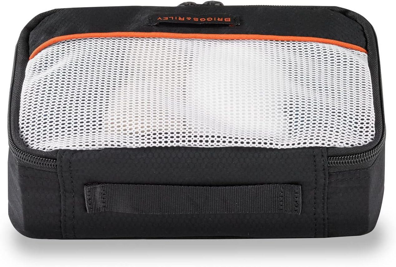 Briggs & Riley 3 Pack Zippered Packing Cubes/Luggage Organizers for Travel, Black, Small