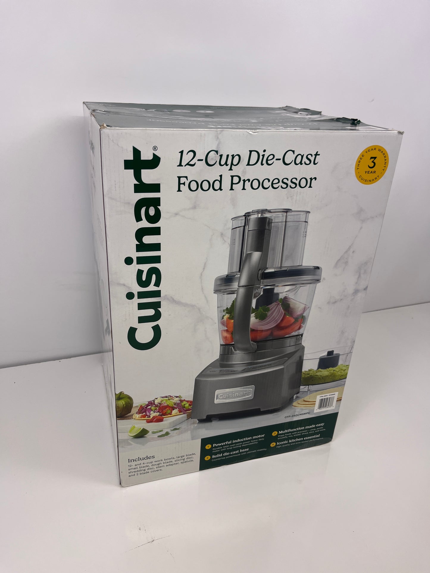 NEW - Cuisinart 12-Cup Die-Cast Food Processor - Retail $199