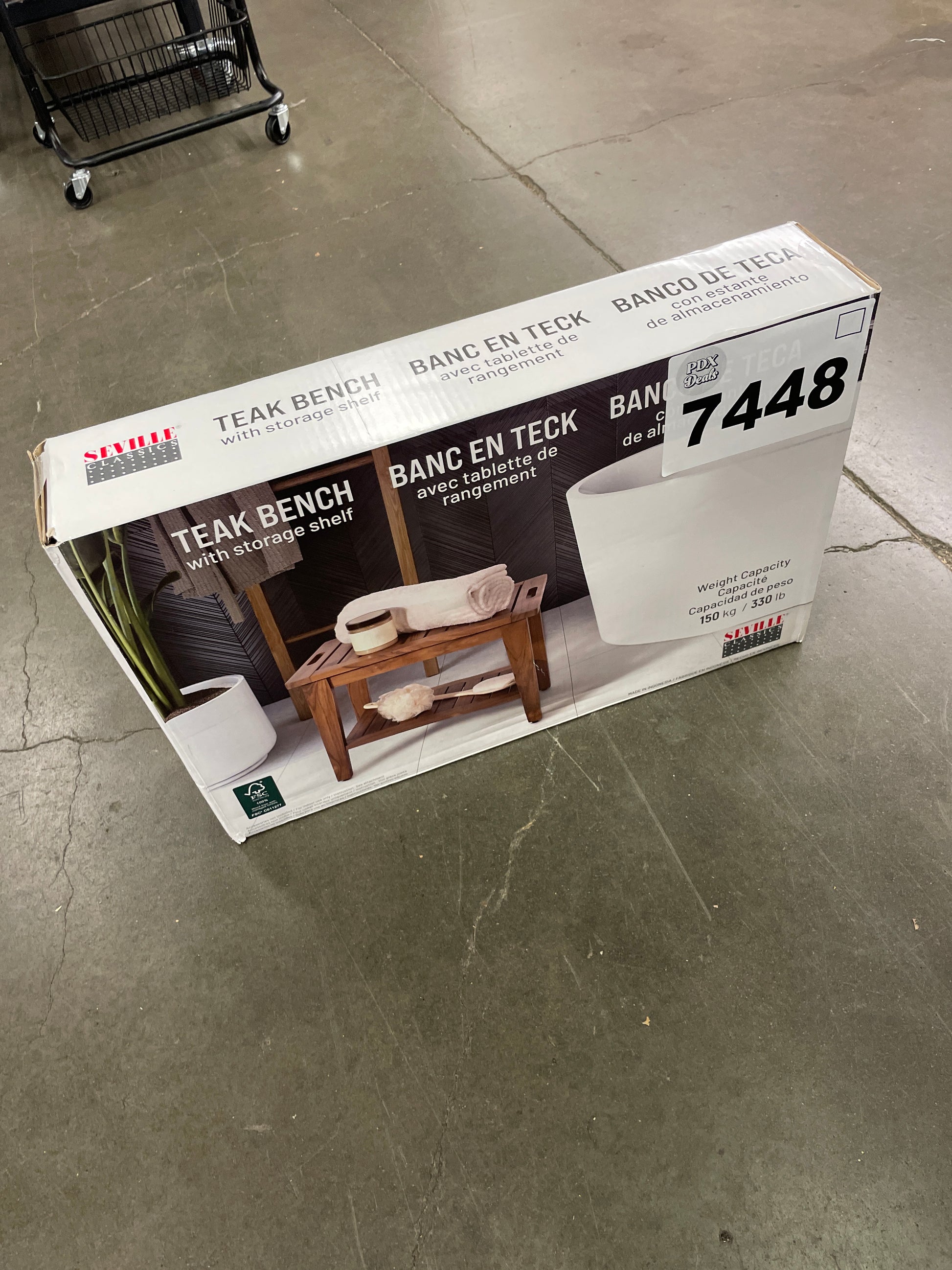 SEVILLE TEAK BENCH - Retail $59