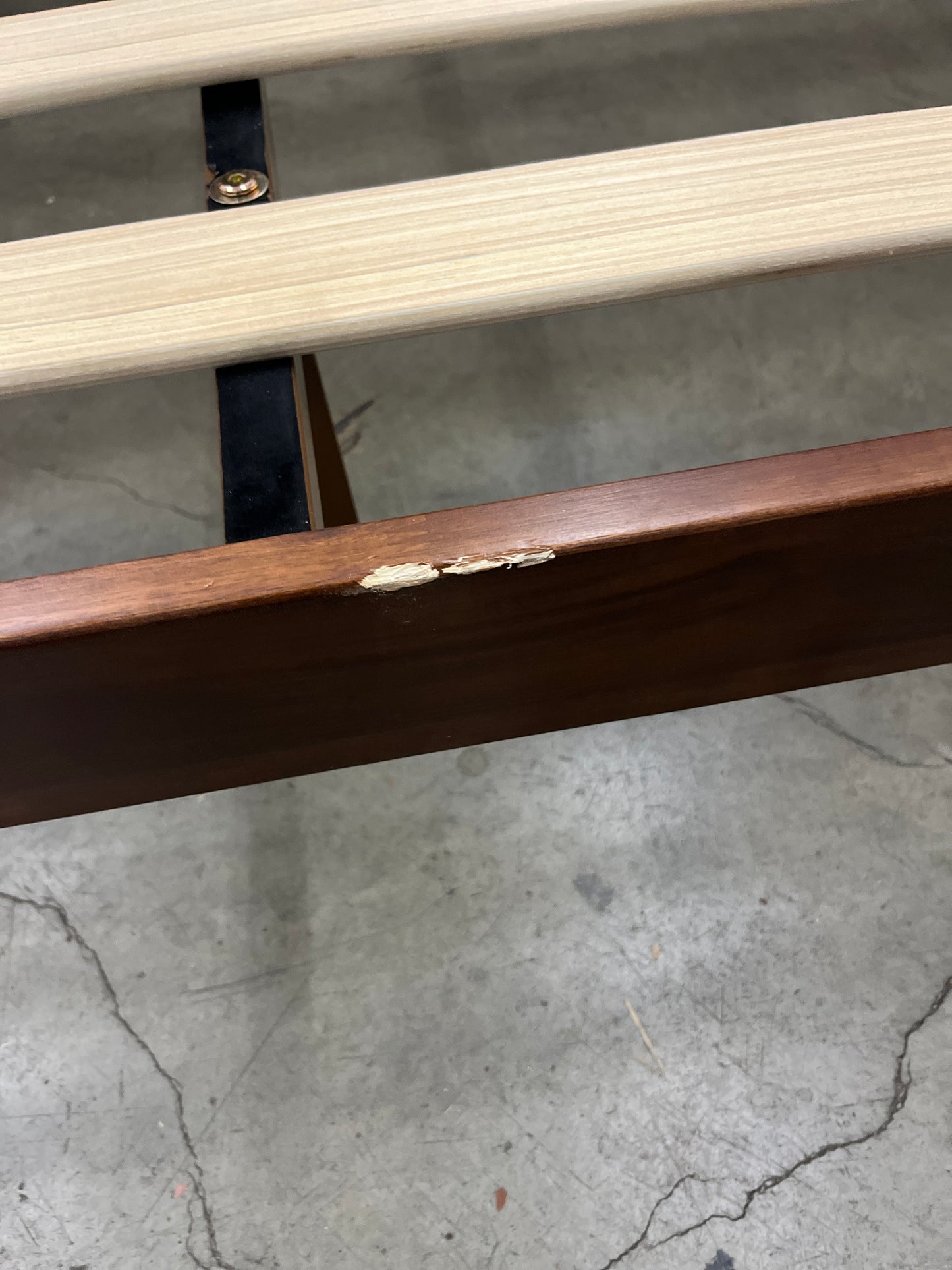 ZINUS Raymond Wood Platform Bed Frame with Adjustable Wood Headboard, Solid Wood Foundation, Wood Slat Support, No Box Spring Needed, Easy Assembly, King, Brown - Retail $276