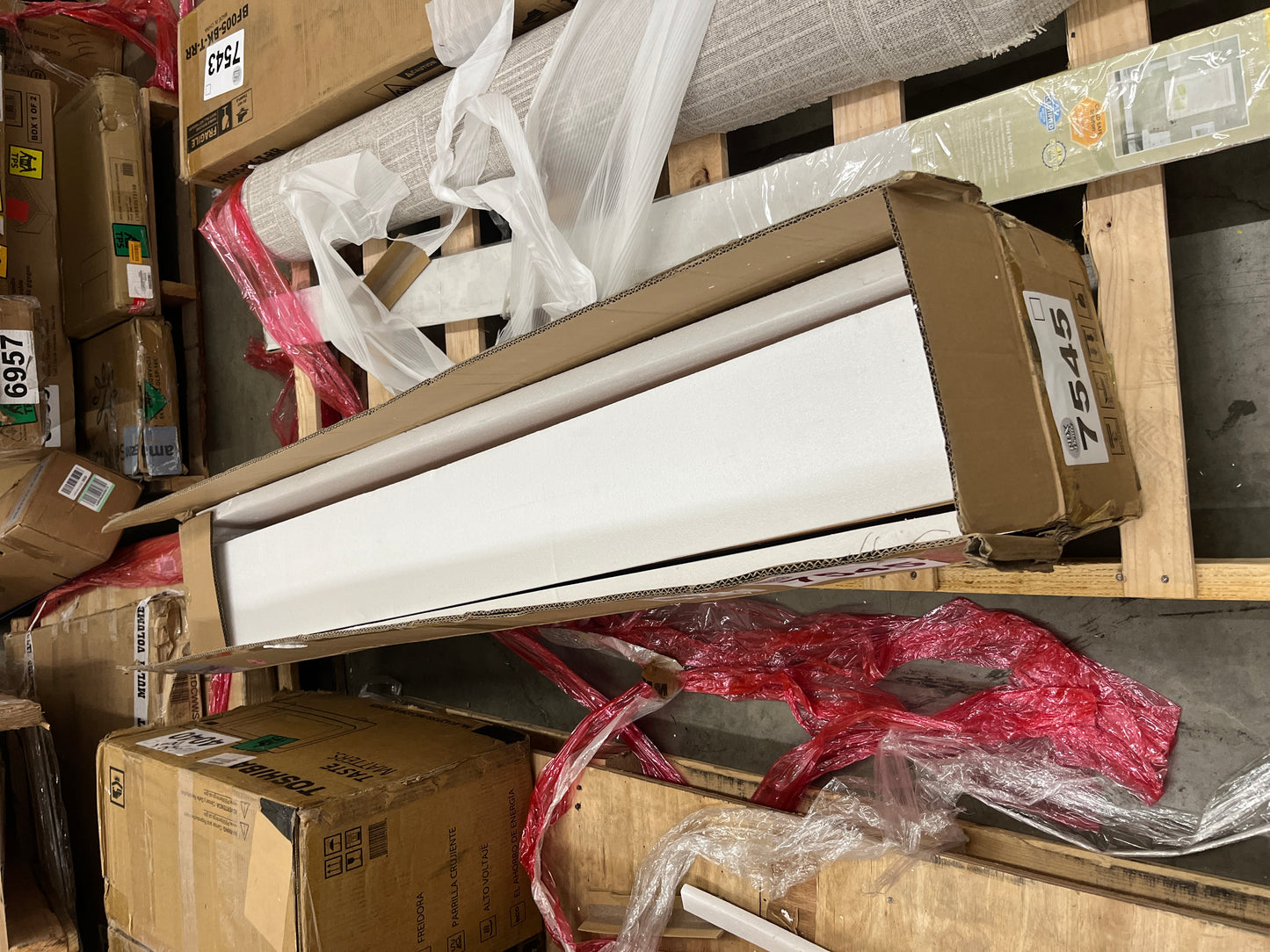 ROOMTEC Fireplace Mantel,60" Wood Floating Fireplace Shelves,Wall Mounted Wooden Display Shelving,Handcrafted Wood Brack,Natural Mantels Over Fireplace | 60" x 8" x 5"-Aged Oak - Retail $117