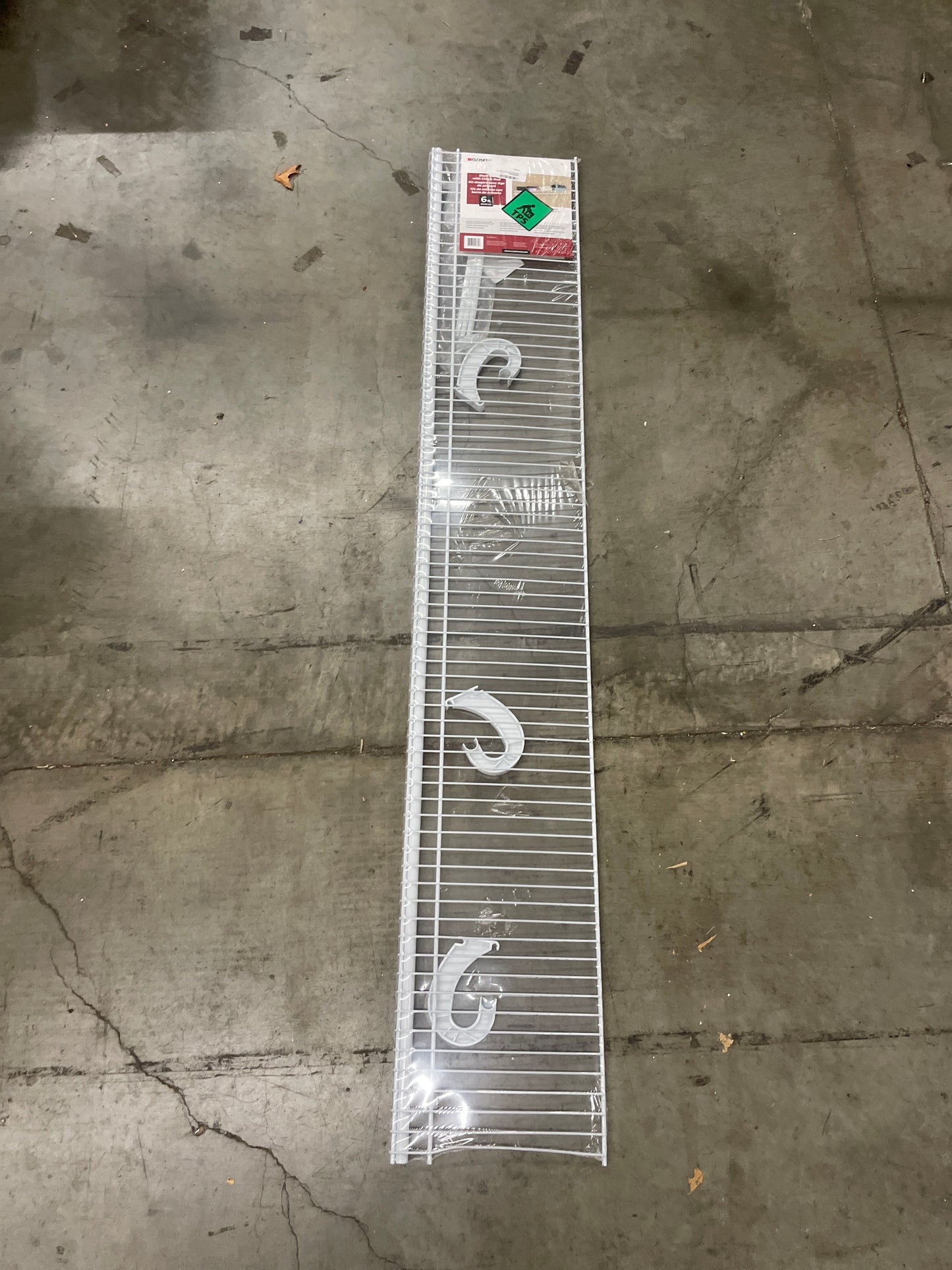 ClosetMaid 5632 Super Slide Ventilated Shelf Kit With Closet Rod, 6' by 12", White - Retail $47