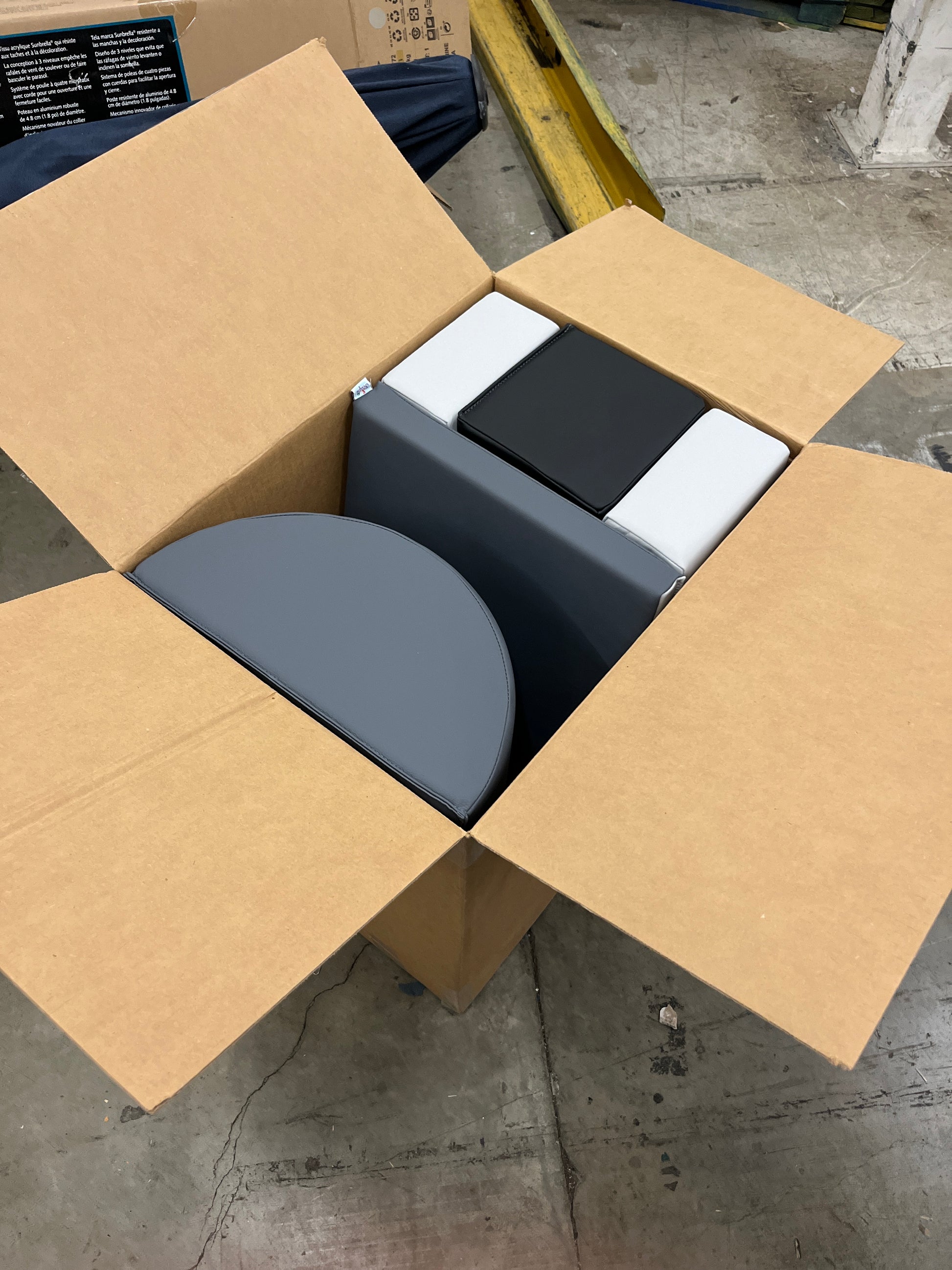 Factory Direct Partners 12364-GYLG SoftScape Playtime and Climb Multipurpose Playset for Infants, Toddlers 9m-2yrs (6-Piece) - Gray/Light Gray - Retail $139