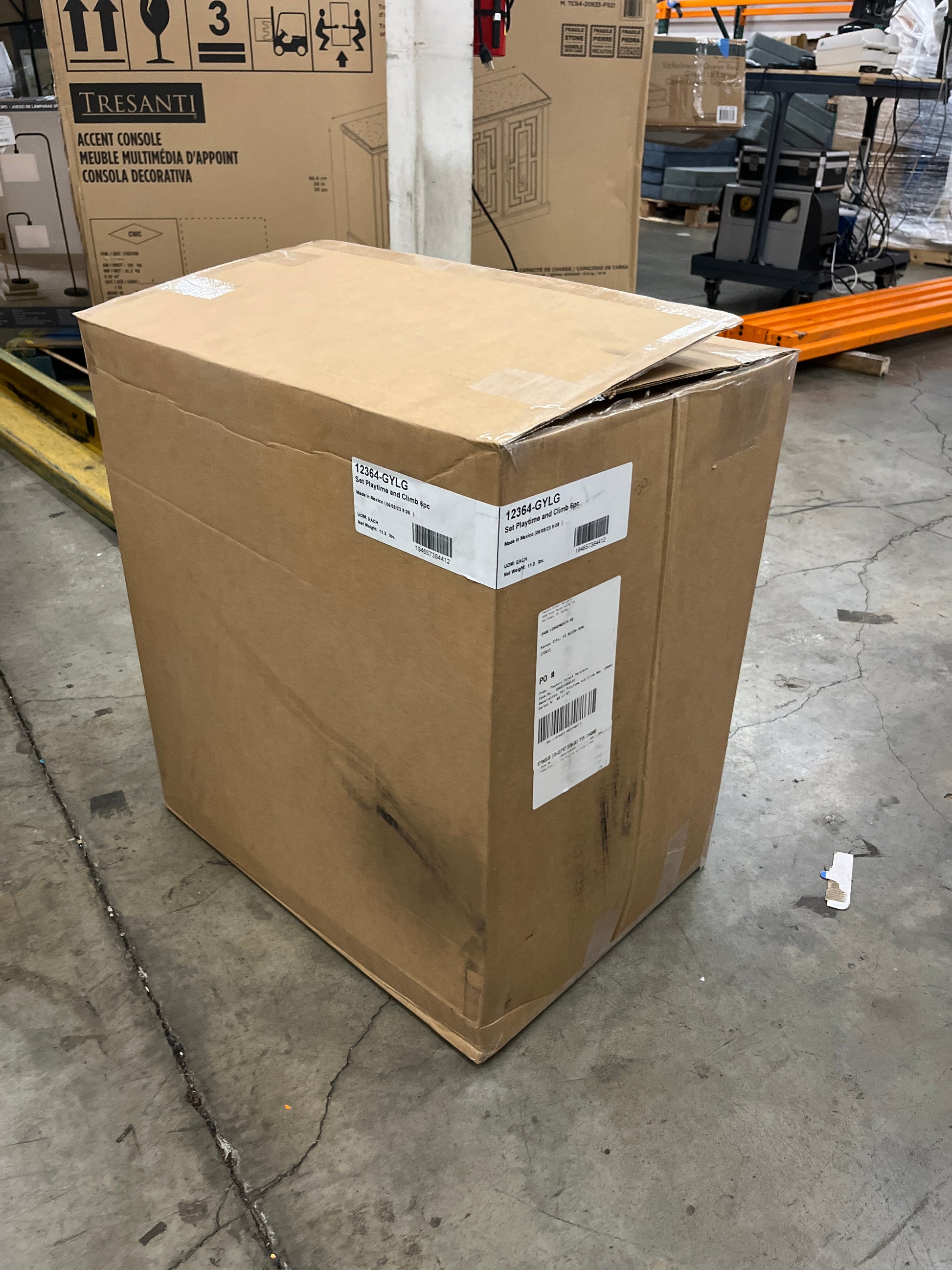 Factory Direct Partners 12364-GYLG SoftScape Playtime and Climb Multipurpose Playset for Infants, Toddlers 9m-2yrs (6-Piece) - Gray/Light Gray - Retail $139