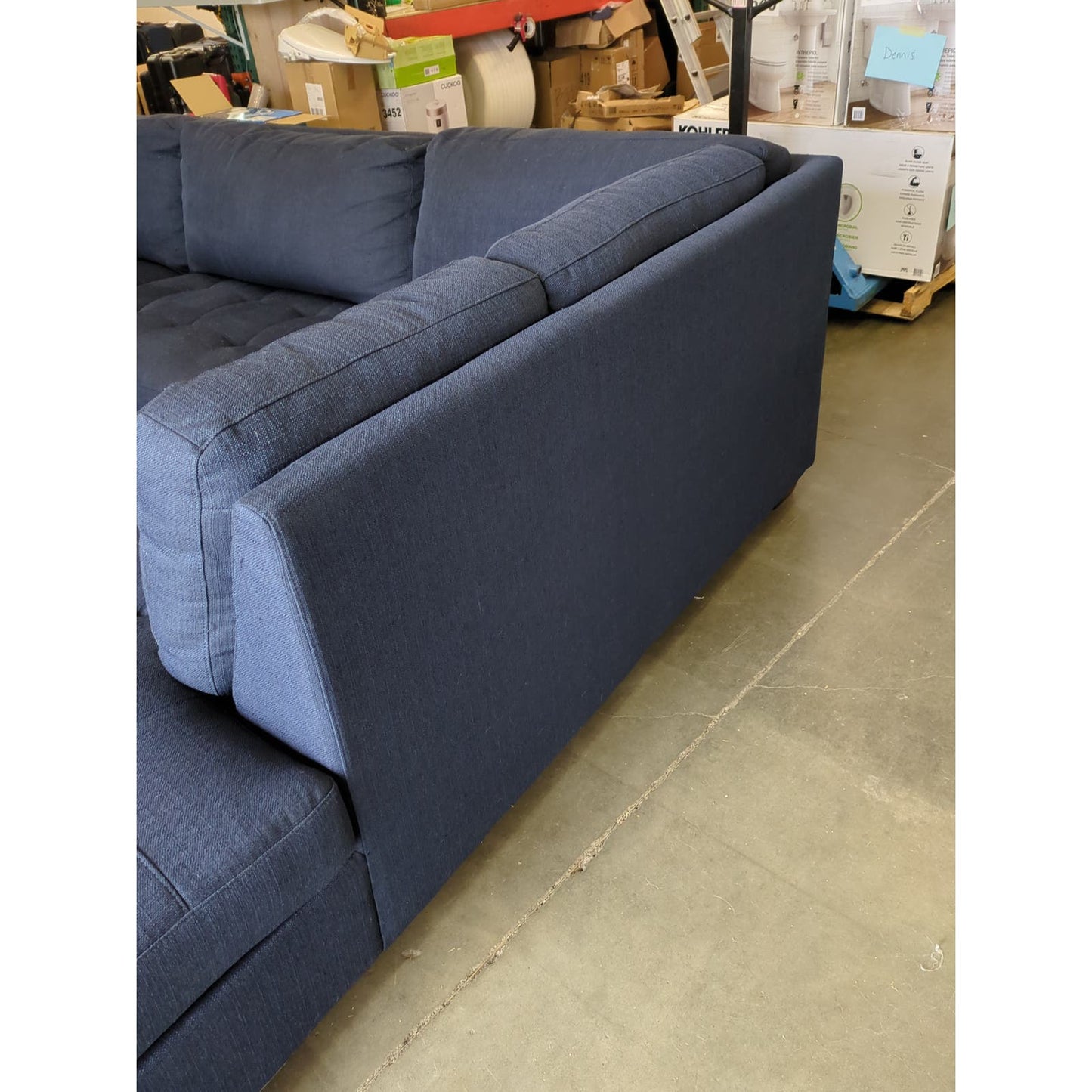 Costco - Thomasville Miles Fabric Sectional with Storage Ottoman - Retail $1699