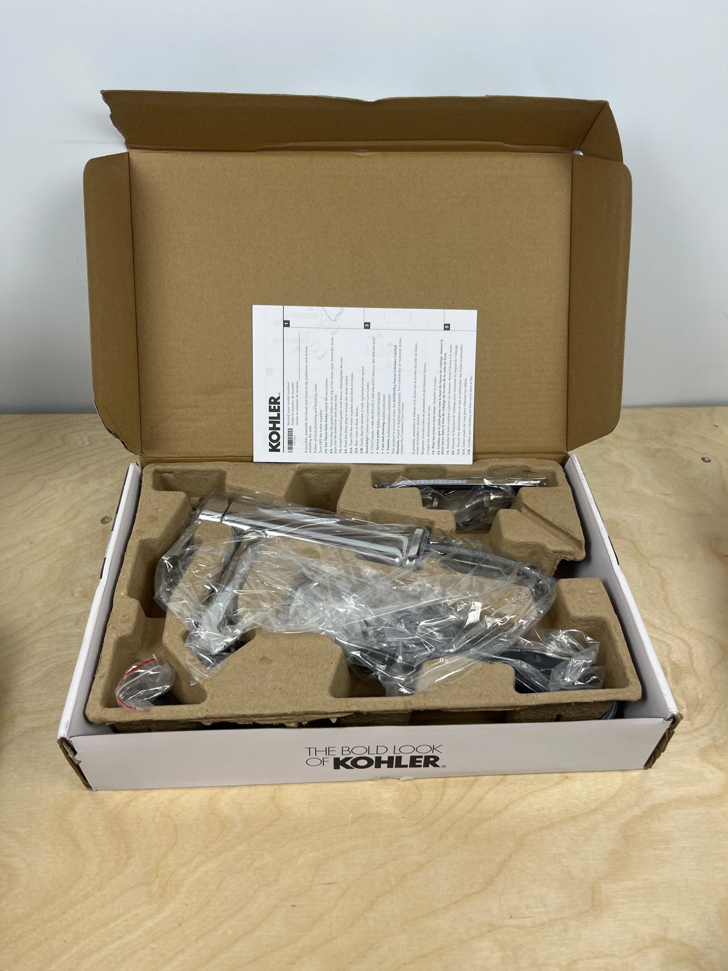NEW - Kohler Cordate, Chrome - Single-handle Bathroom Faucet