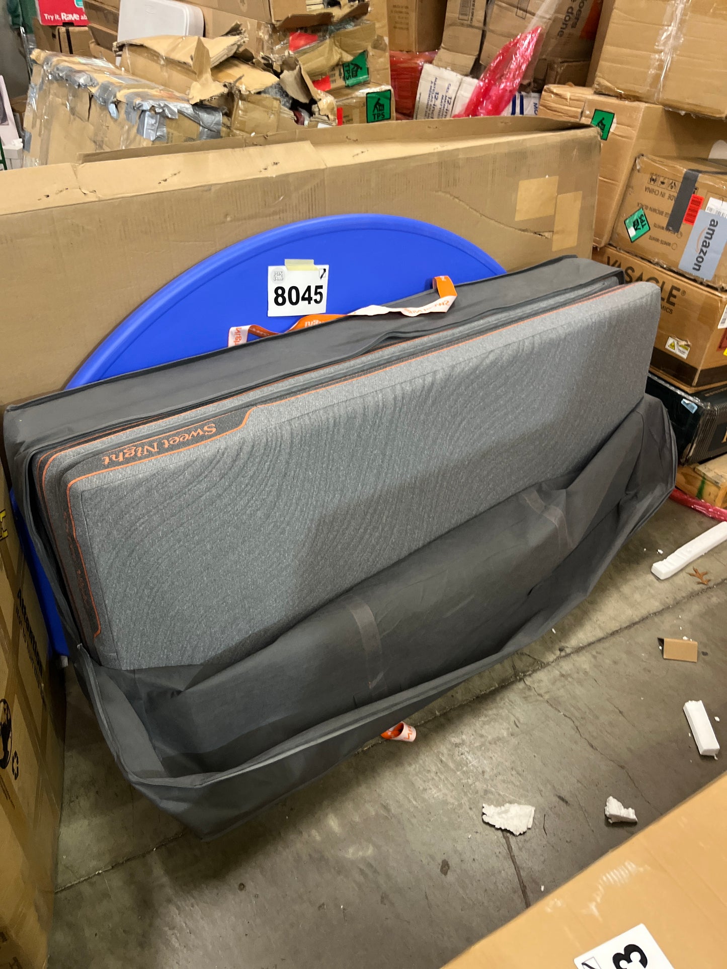 Sweetnight Folding Mattress Queen Size with Carry Bag, 4-Inch Foldable Mattress for Travel, Camping, Guest - Breathable Mesh Sides & Portable - Compact and Easy to Storage,Grey - Retail $202