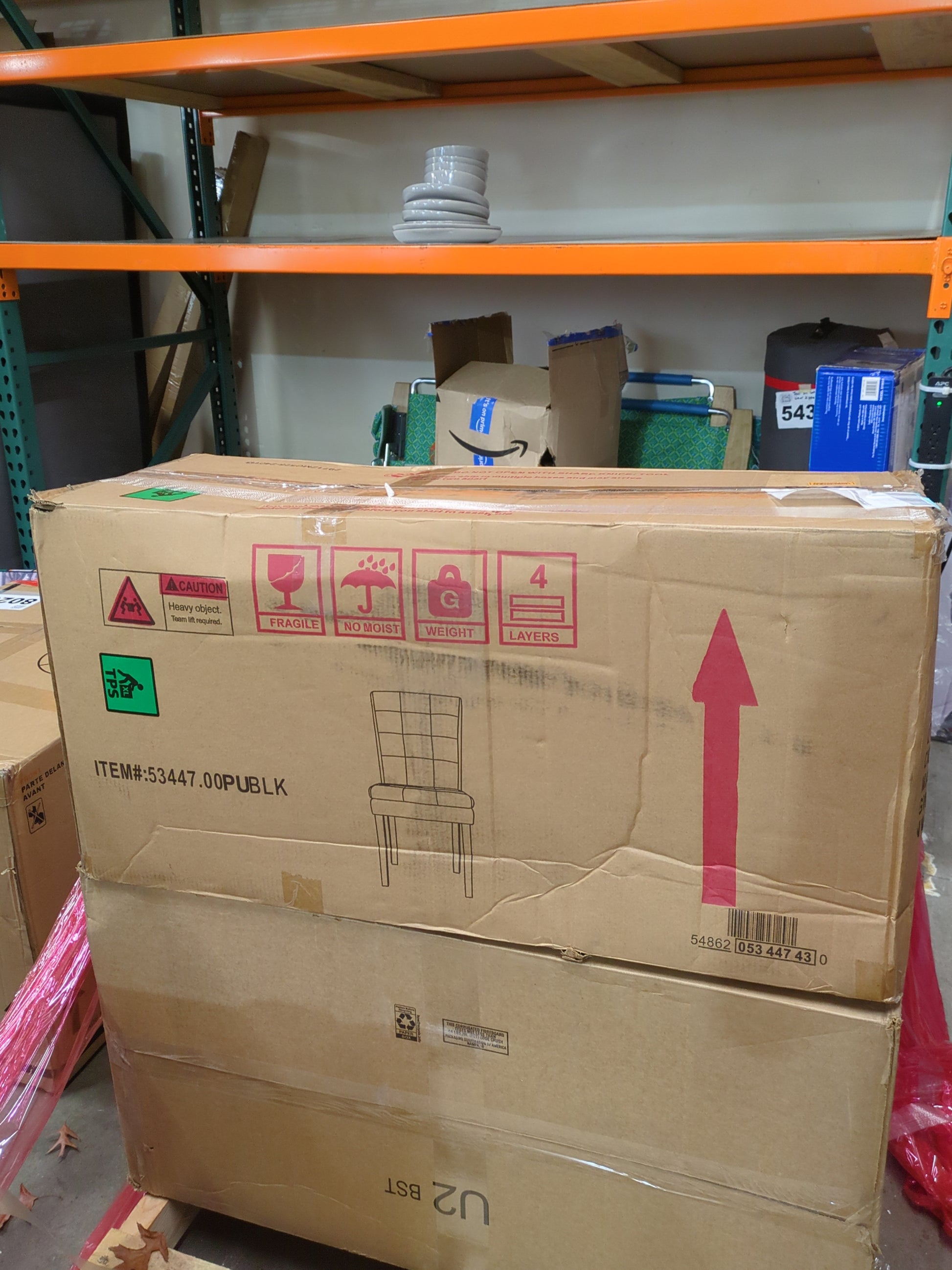 Christopher Knight Home Crayton Leather Dining Chairs, 2-Pcs Set, Black - Retail $188