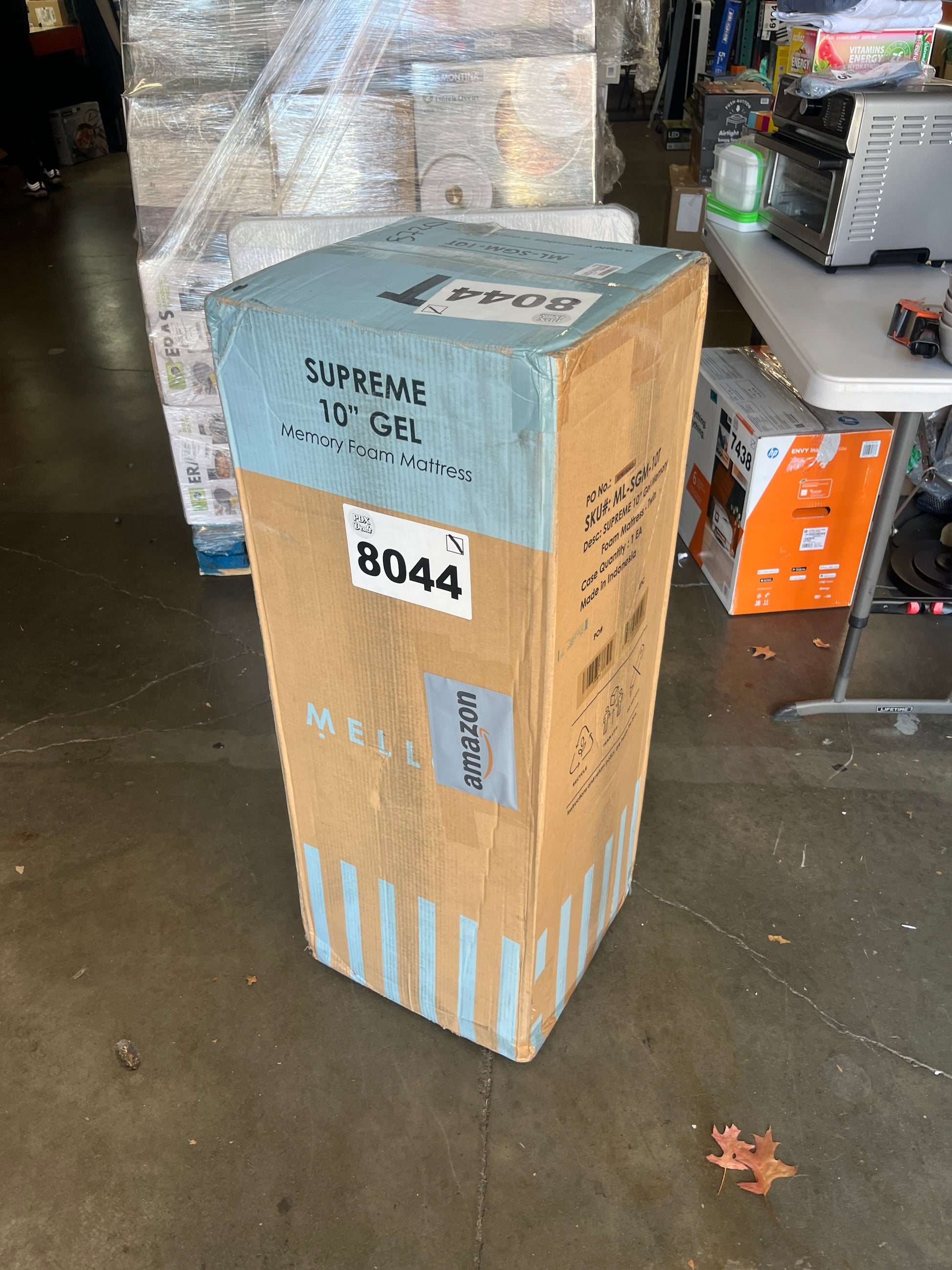 Mellow 10 Inch Cooling Gel-Infused Memory Foam Bed Mattress, Medium Firm Sleep and Breathable Fabric Cover, Twin , Mattress In A Box - Retail $188