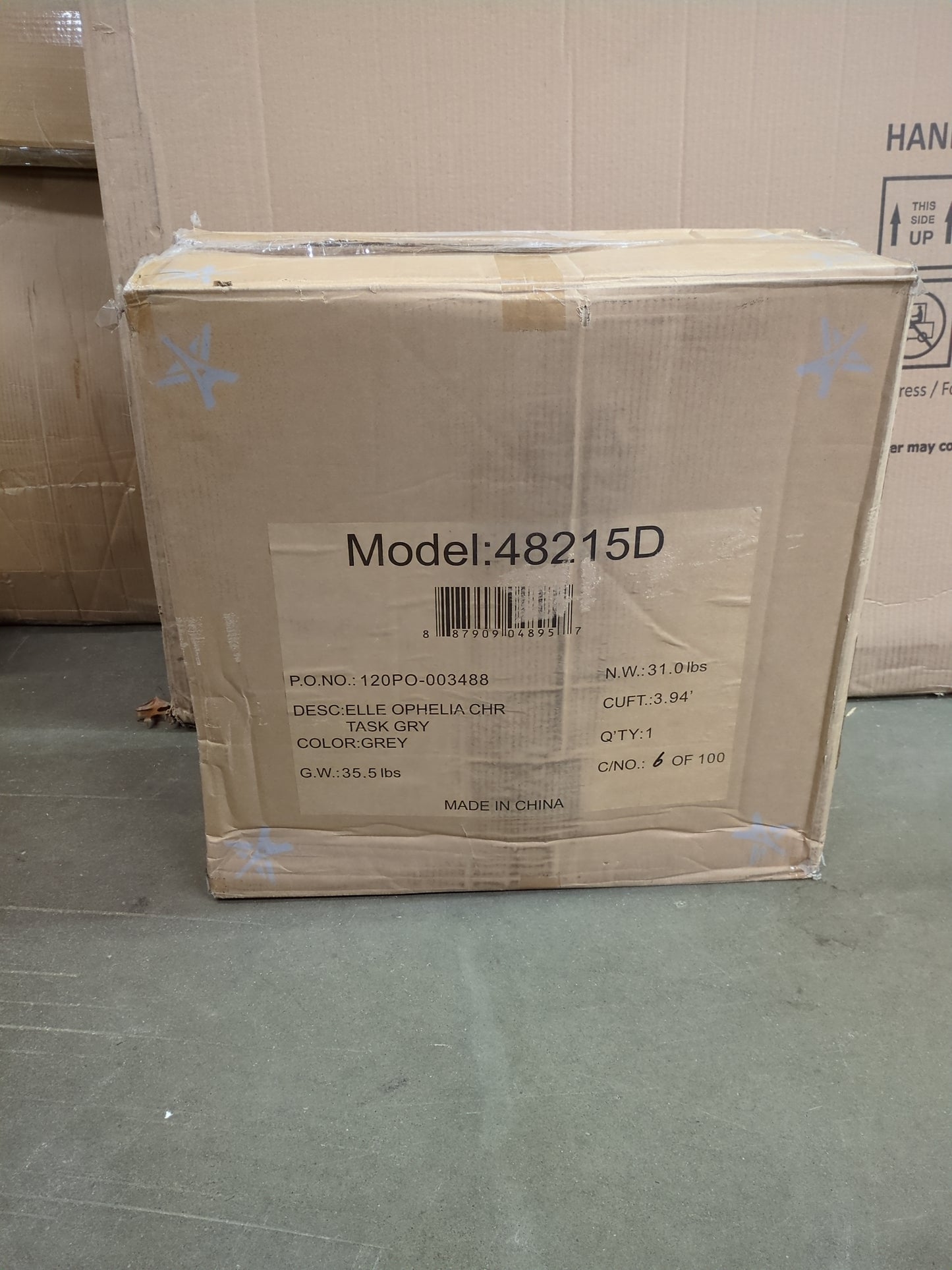 Elle Decor Ophelia Home Office Desk Chair, Mid Century Modern Bentwood Style, Ergonomic Curved Low-Back and Seat, Armless Design, Chrome Swivel Base, Upholstered in Woven Fabric, Light Gray - Retail $179