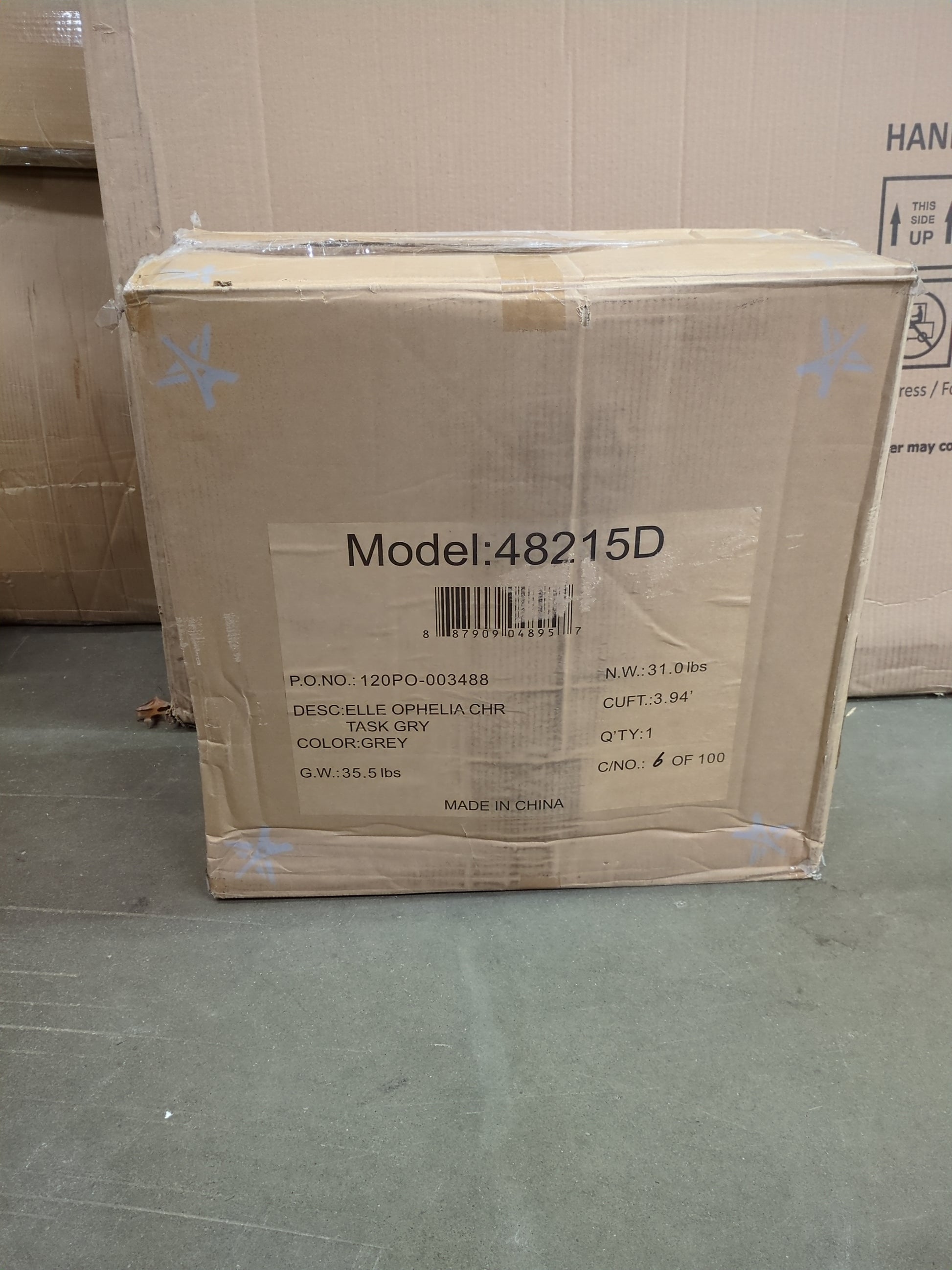 Elle Decor Ophelia Home Office Desk Chair, Mid Century Modern Bentwood Style, Ergonomic Curved Low-Back and Seat, Armless Design, Chrome Swivel Base, Upholstered in Woven Fabric, Light Gray - Retail $179