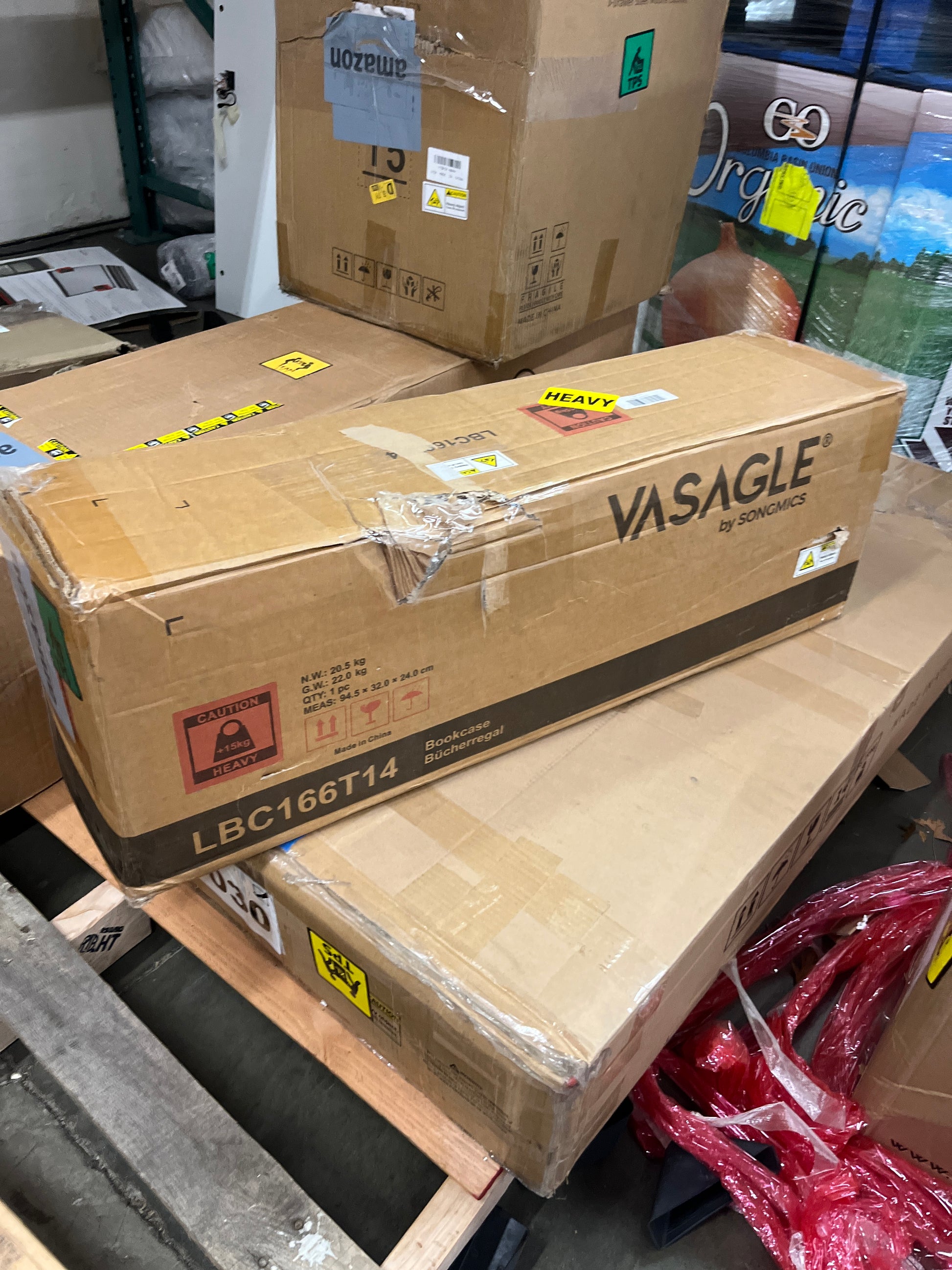 VASAGLE Bookshelf, 23.6 Inches Wide, 6-Tier Open Bookcase with Adjustable Storage Shelves, Floor Standing Unit, Cloud White ULBC166T14 - Retail $70