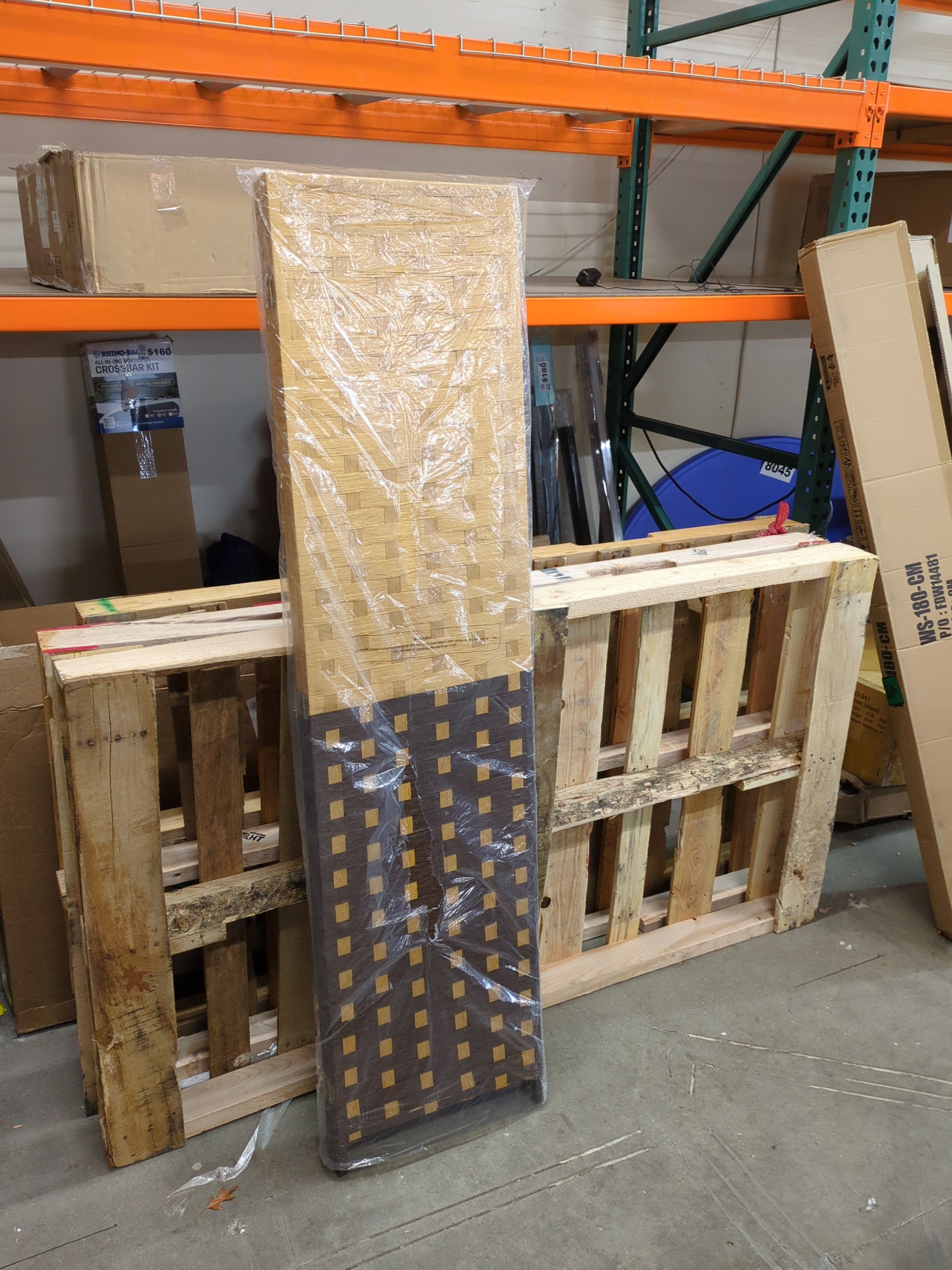 Room Divider Wood Screen 4 Panel Wood Mesh Woven Design Room Screen Divider Folding Portable Partition Screen Screen Wood for Home Office (CM) - Retail $70