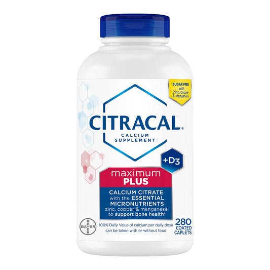 NEW - Citracal Maximum Plus Calcium Citrate + D3, 280 Caplets