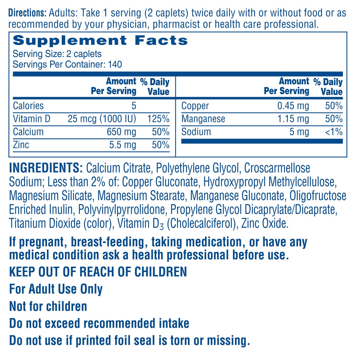 NEW - Citracal Maximum Plus Calcium Citrate + D3, 280 Caplets
