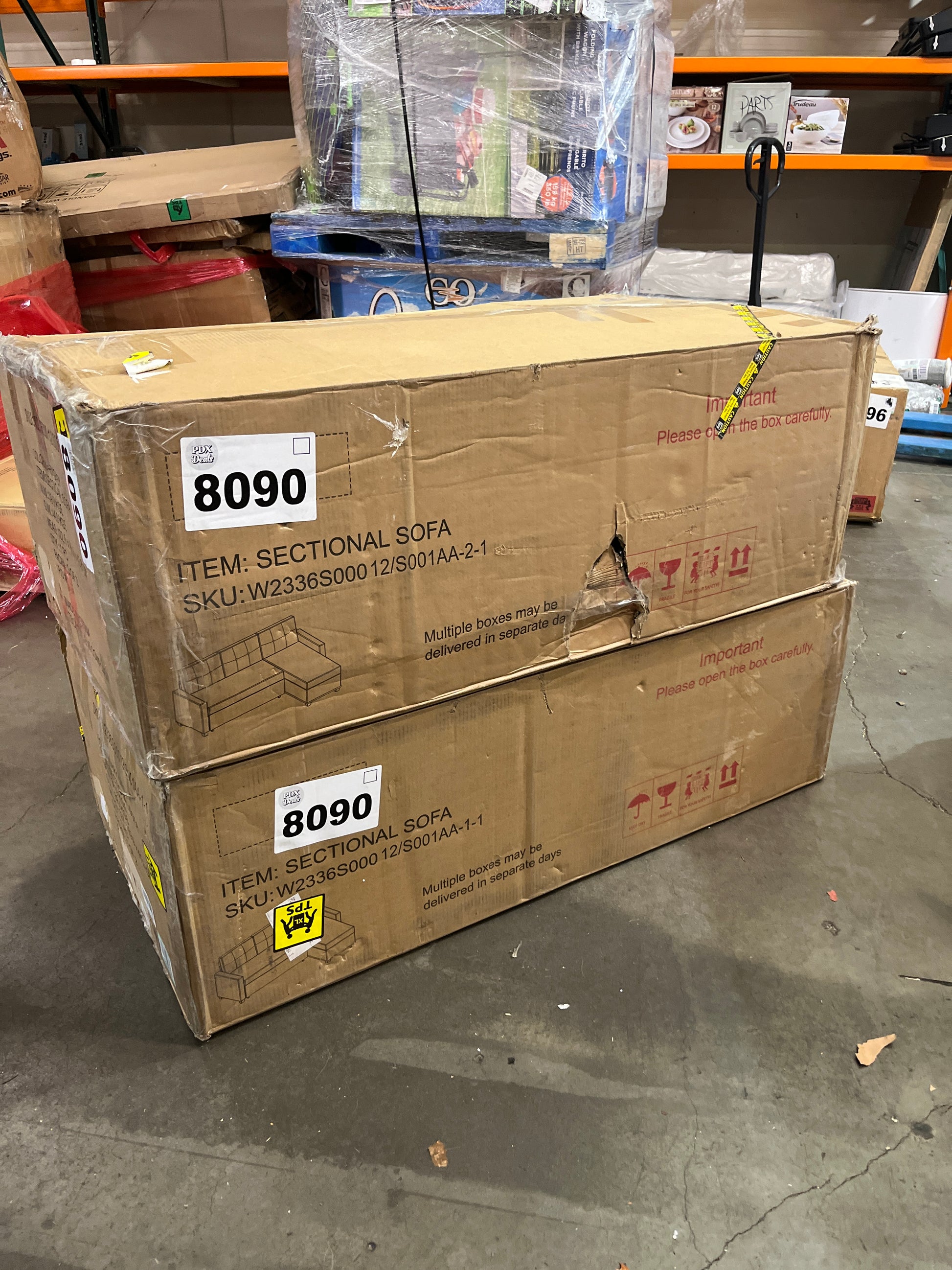 ACQCA 81.5" Sectional Sleeper Sofa with Storage Chaise, L Shaped Pull Out Couch Bed with 3 Removable Back Cushion for Living Room,Apartment,Office,Dark Grey - Retail $443