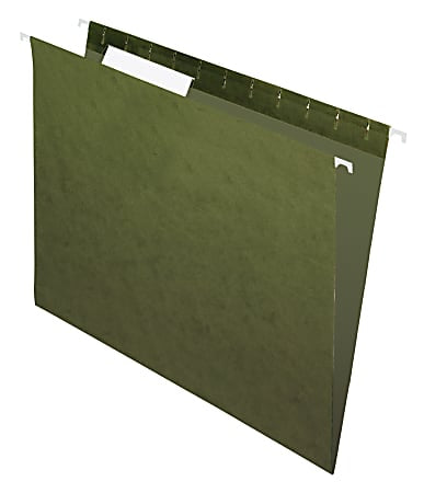 Office Depot® Brand Hanging Folders, 1/3 Cut, Letter Size, 100% Recycled, Green, Pack Of 25