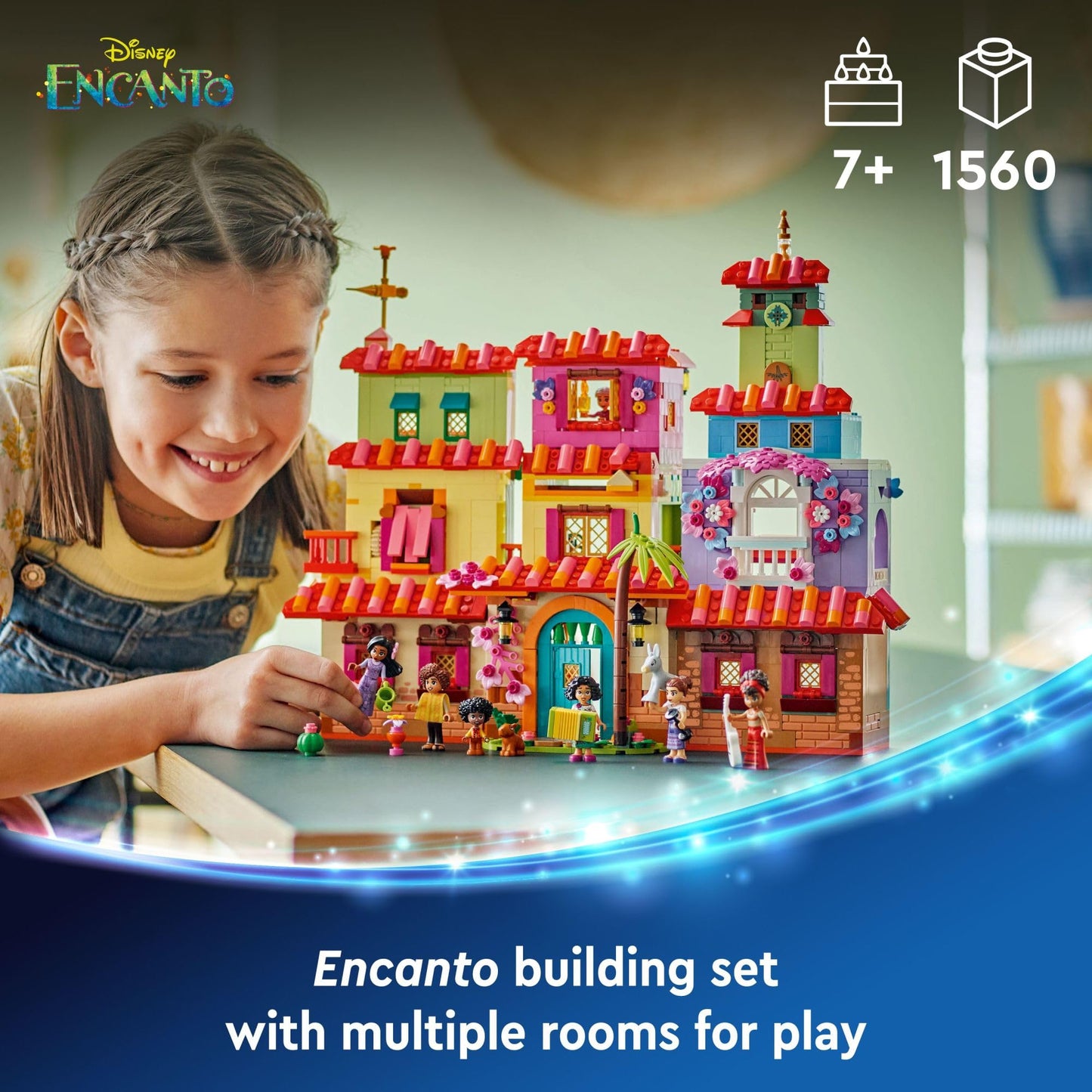 LEGO Disney Encanto The Magical Madrigal House Toy, Building Playset for Kids, Mirabel Princess Doll Figure, Disney Toy for Girls and Boys Ages 7 and Up, Fun Construction Encanto Set, 43245