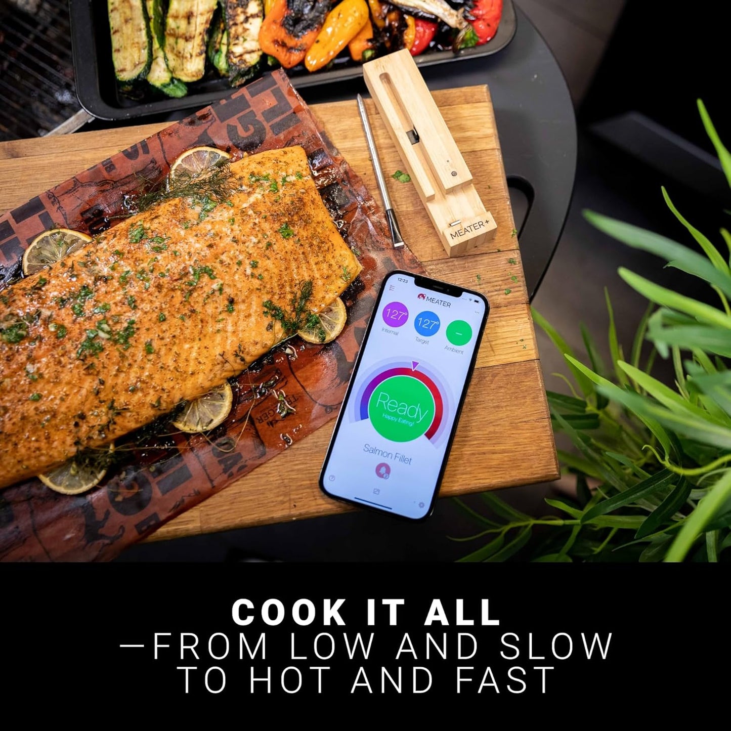 NEW - MEATER Plus: Smart Bluetooth Wireless Meat Thermometer Digital | BBQ, Grill, Oven, Smoker, Air Fryer, Kitchen | Perfect for Steak, Chicken, Turkey, and More | Delicous Recipes in App