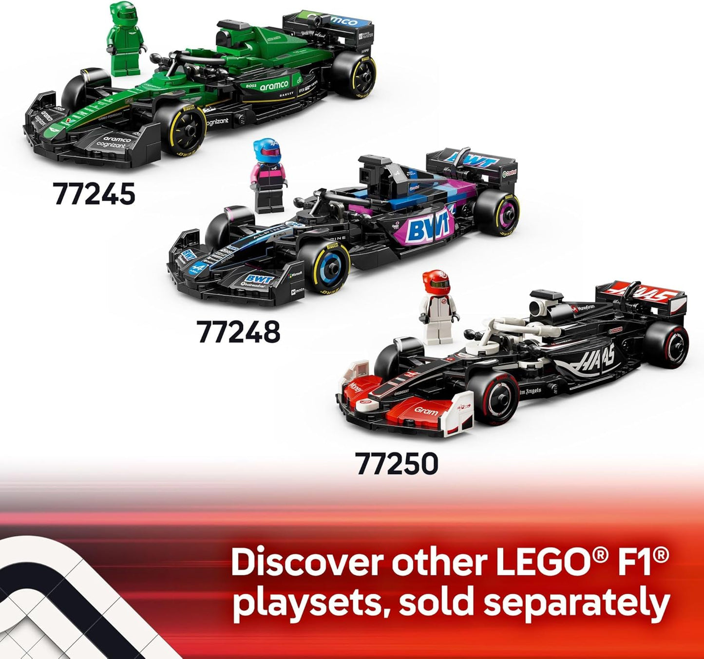 LEGO Speed Champions Ferrari SF-24 F1 Race Car Toys - Building Sets for Kids, Boys & Girls, Ages 10+ - Ferrari F1 Model Car Kits for Display or Play - Gift Ideas for Birthdays and Fans - 77242